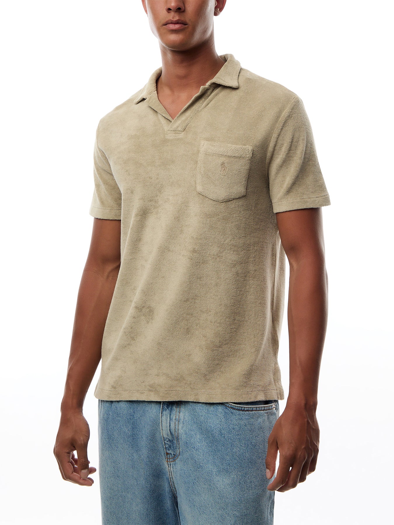 Toweling Polo Top