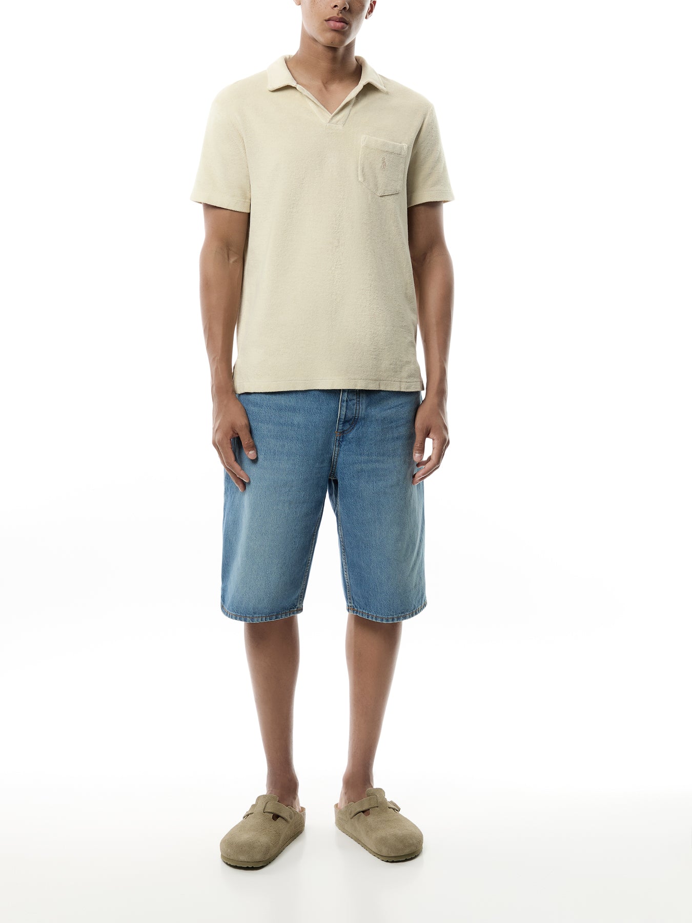 Toweling Polo Top
