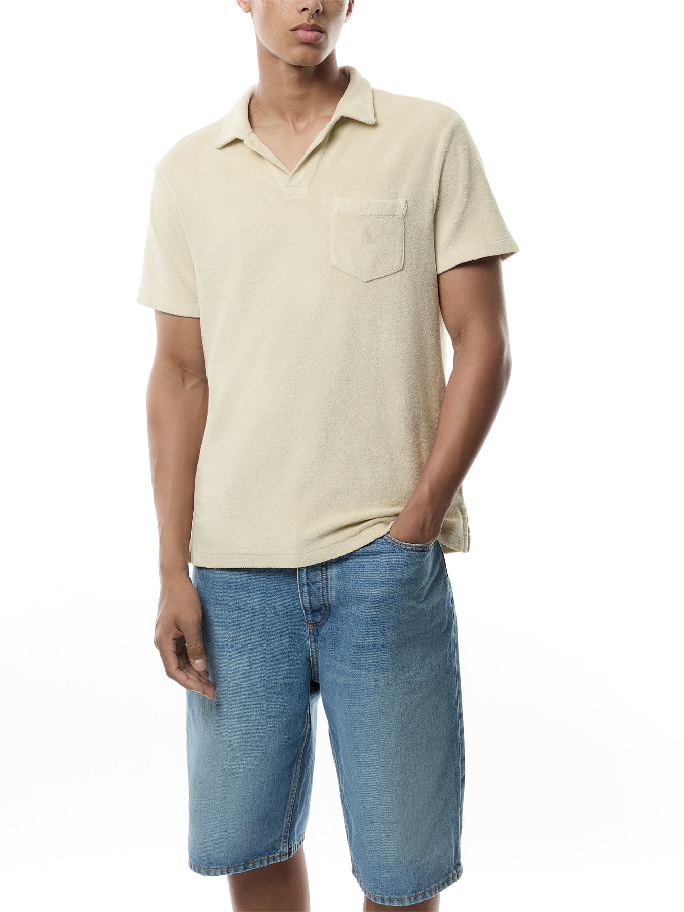 Toweling Polo Top