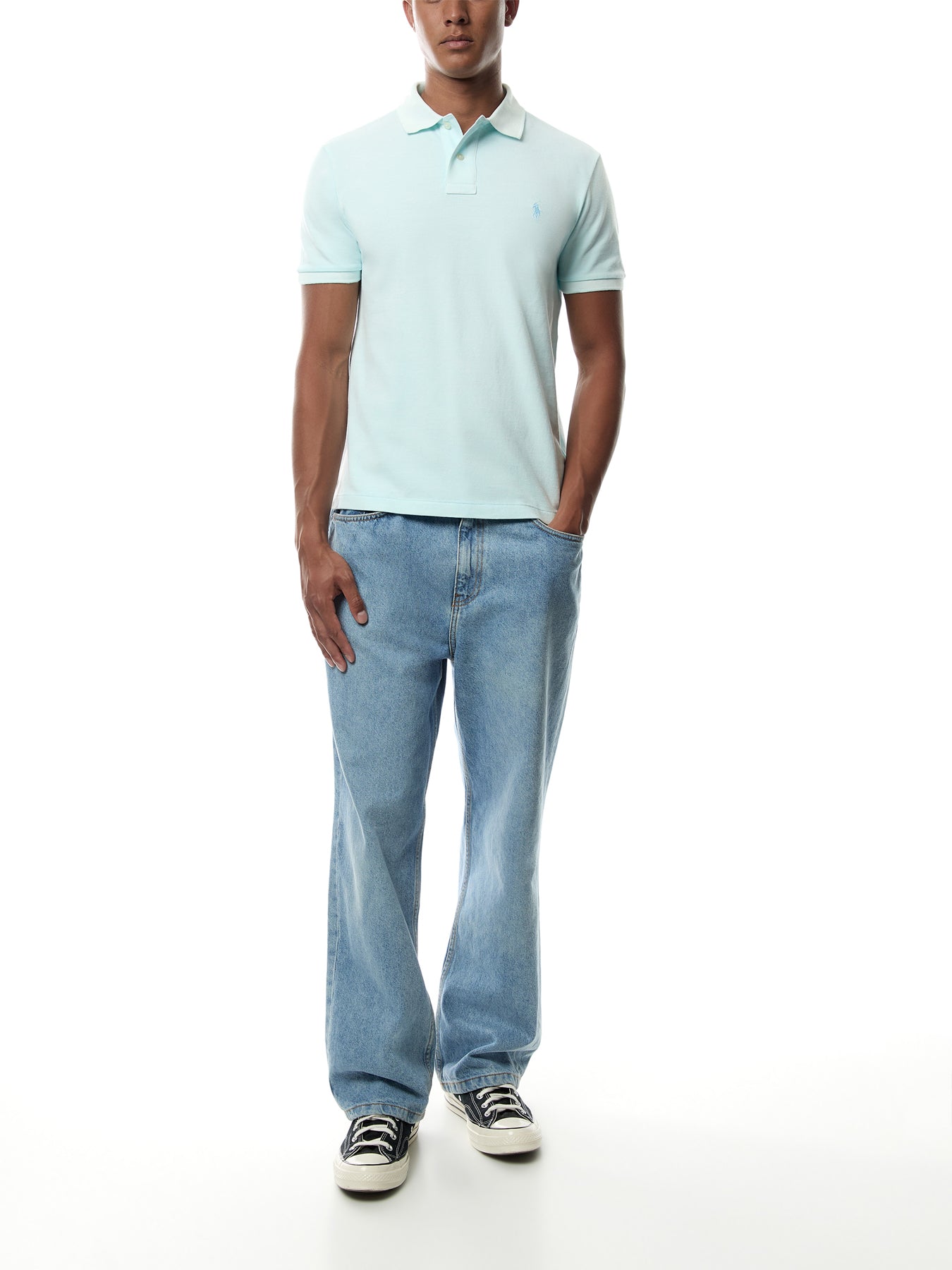 Custom Fit Mineral Dye Polo Top