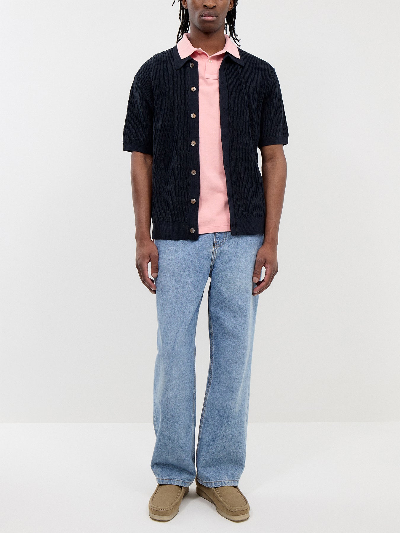 Custom Fit Mineral Dye Polo Top