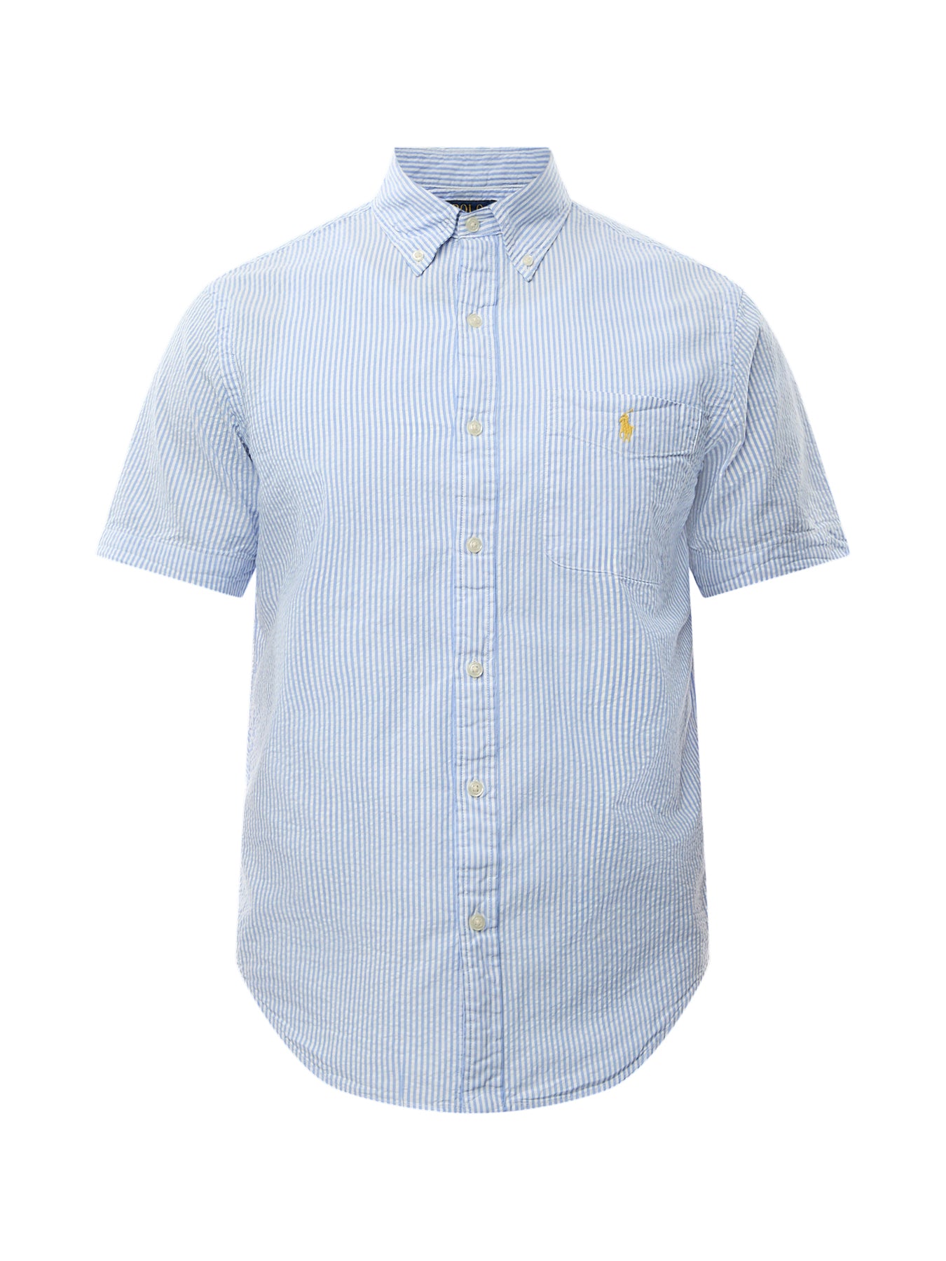 Seersucker Stripe Short Sleeves Shirt