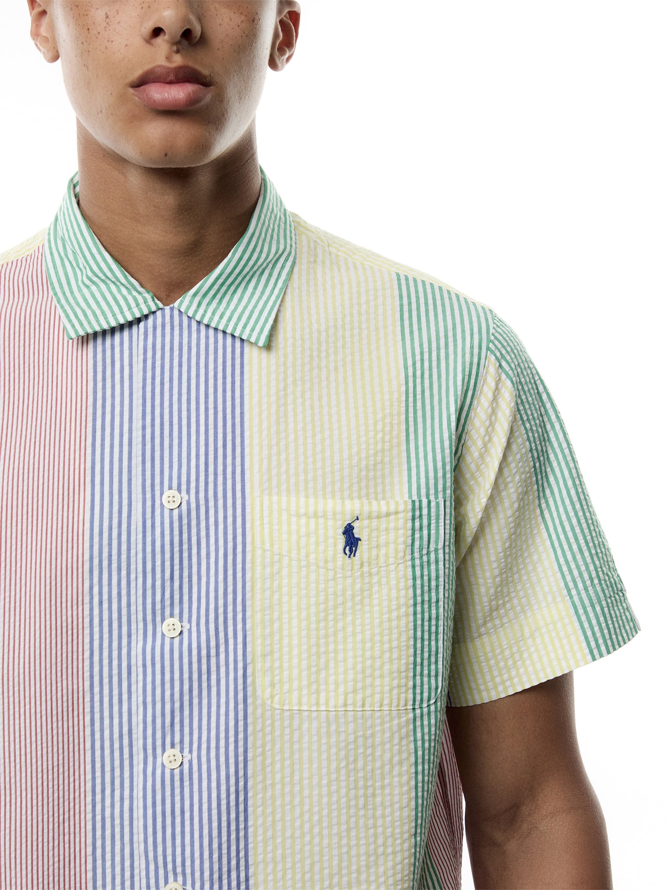 Seersucker Fun Stripe Short Sleeves Shirt