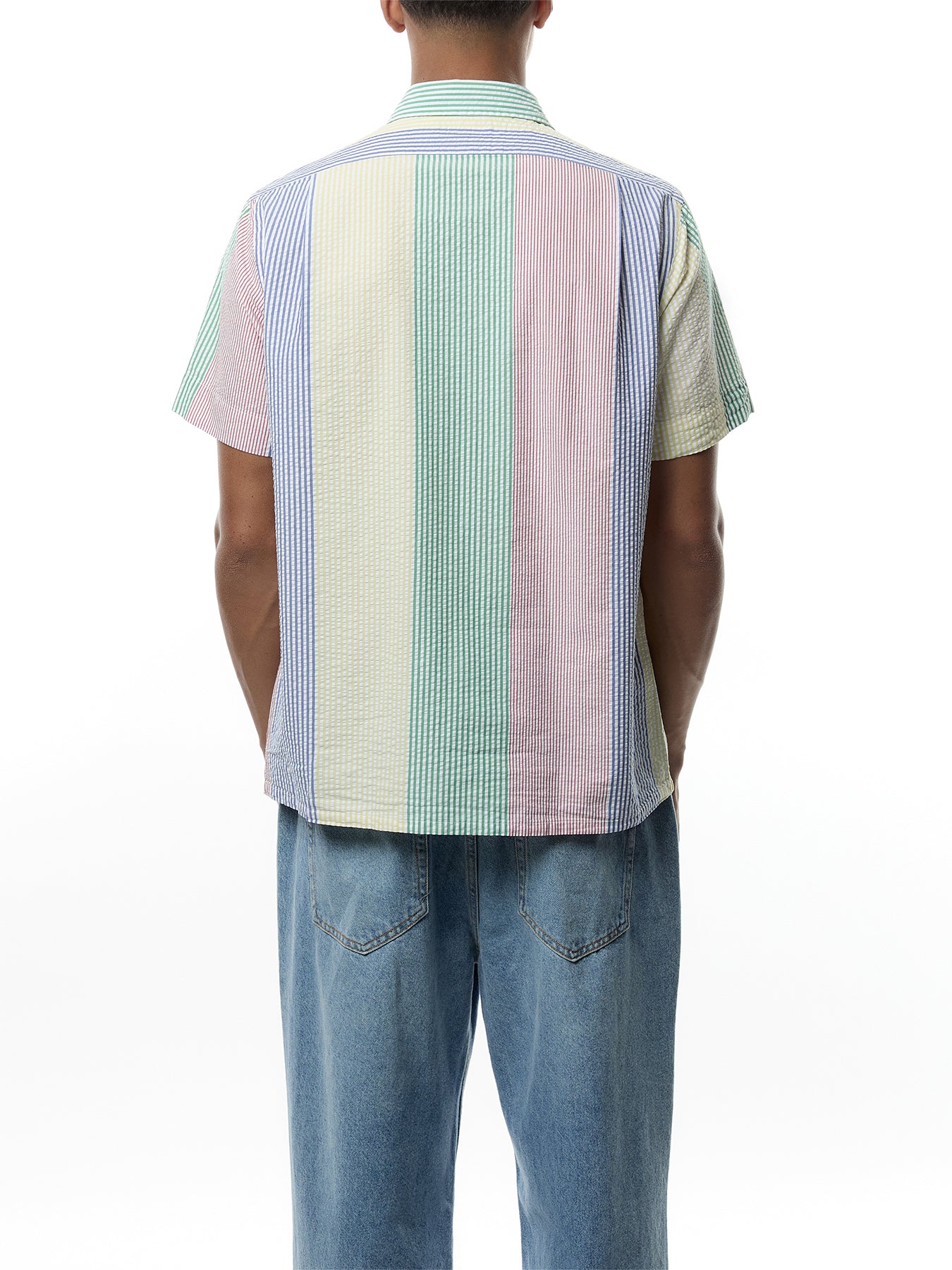 Seersucker Fun Stripe Short Sleeves Shirt
