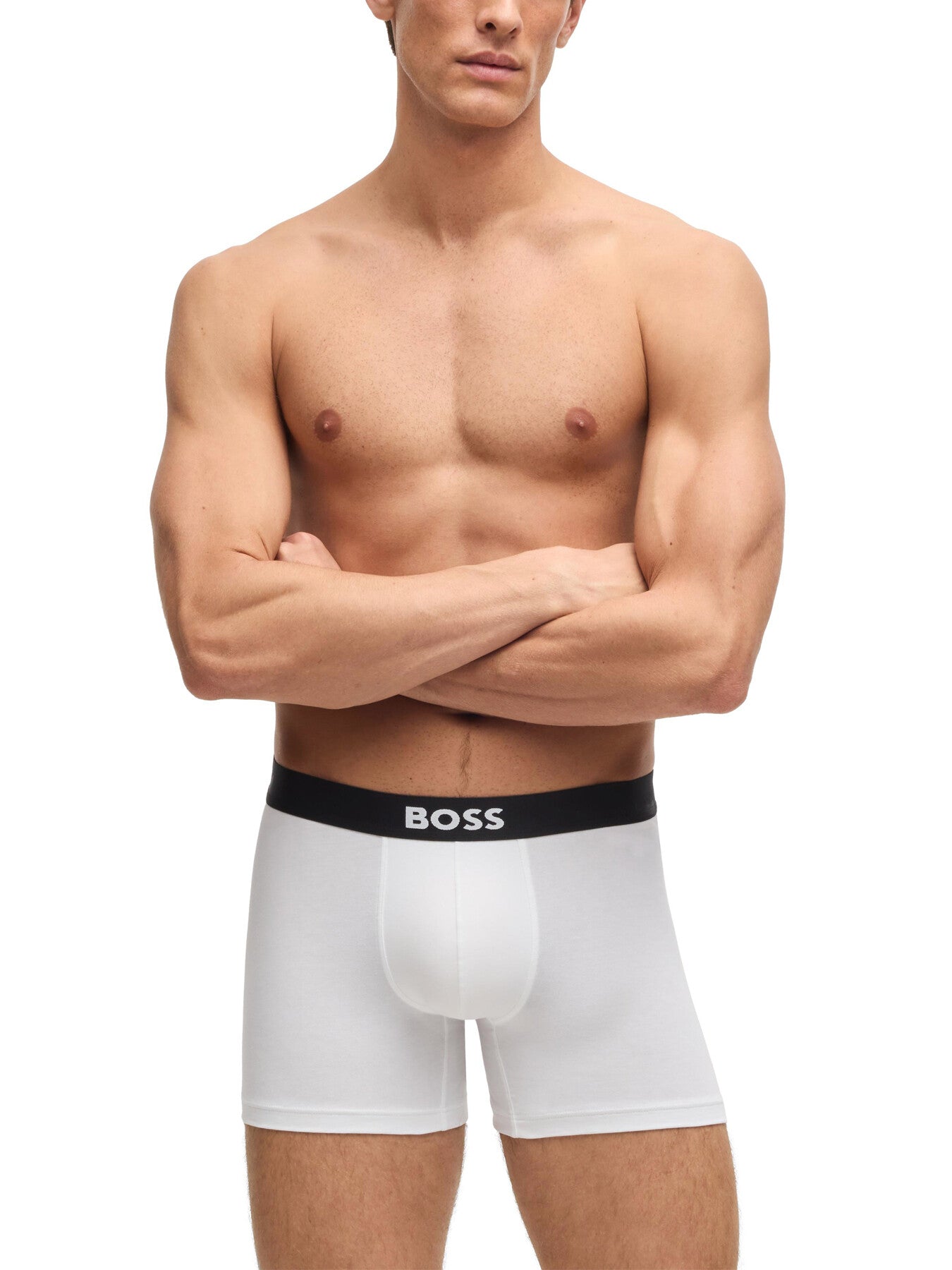 Three-pack boxer briefs in stretch cotton