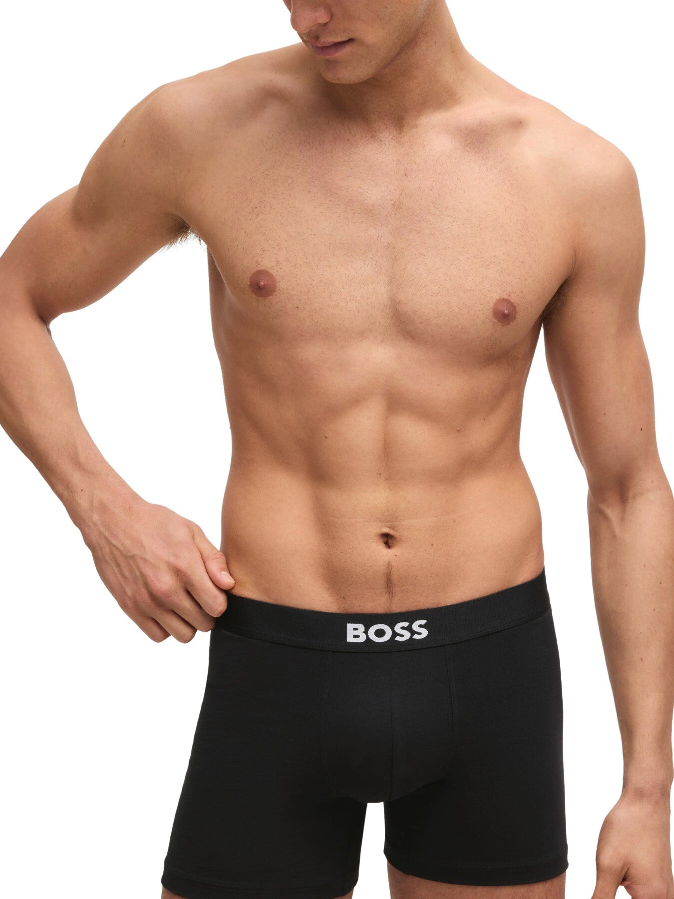 Three-pack boxer briefs in stretch cotton