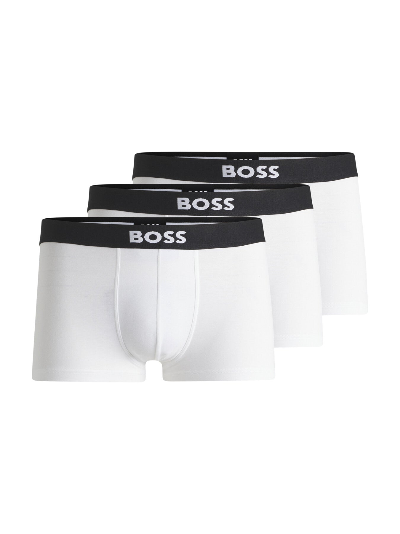 Three-pack of stretch-cotton trunks with logo