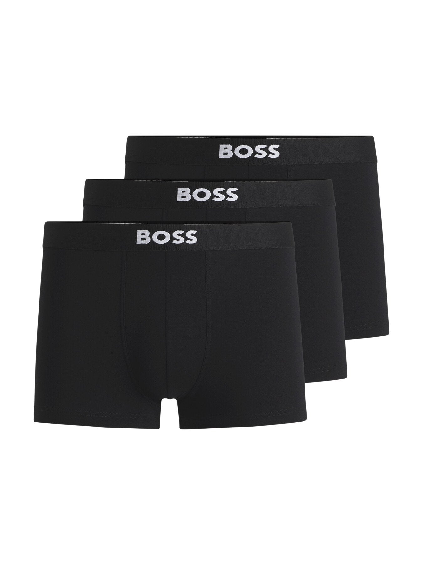 Three-pack of stretch-cotton trunks with logo