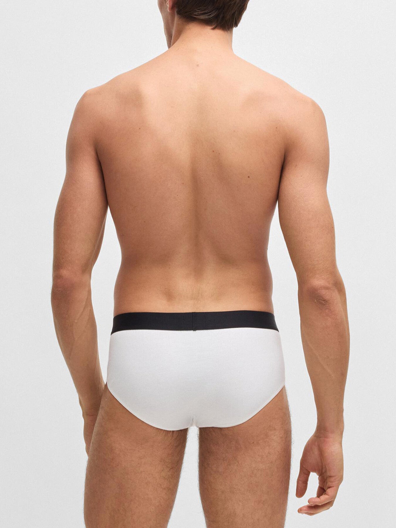 Three-pack of stretch-cotton briefs with logo