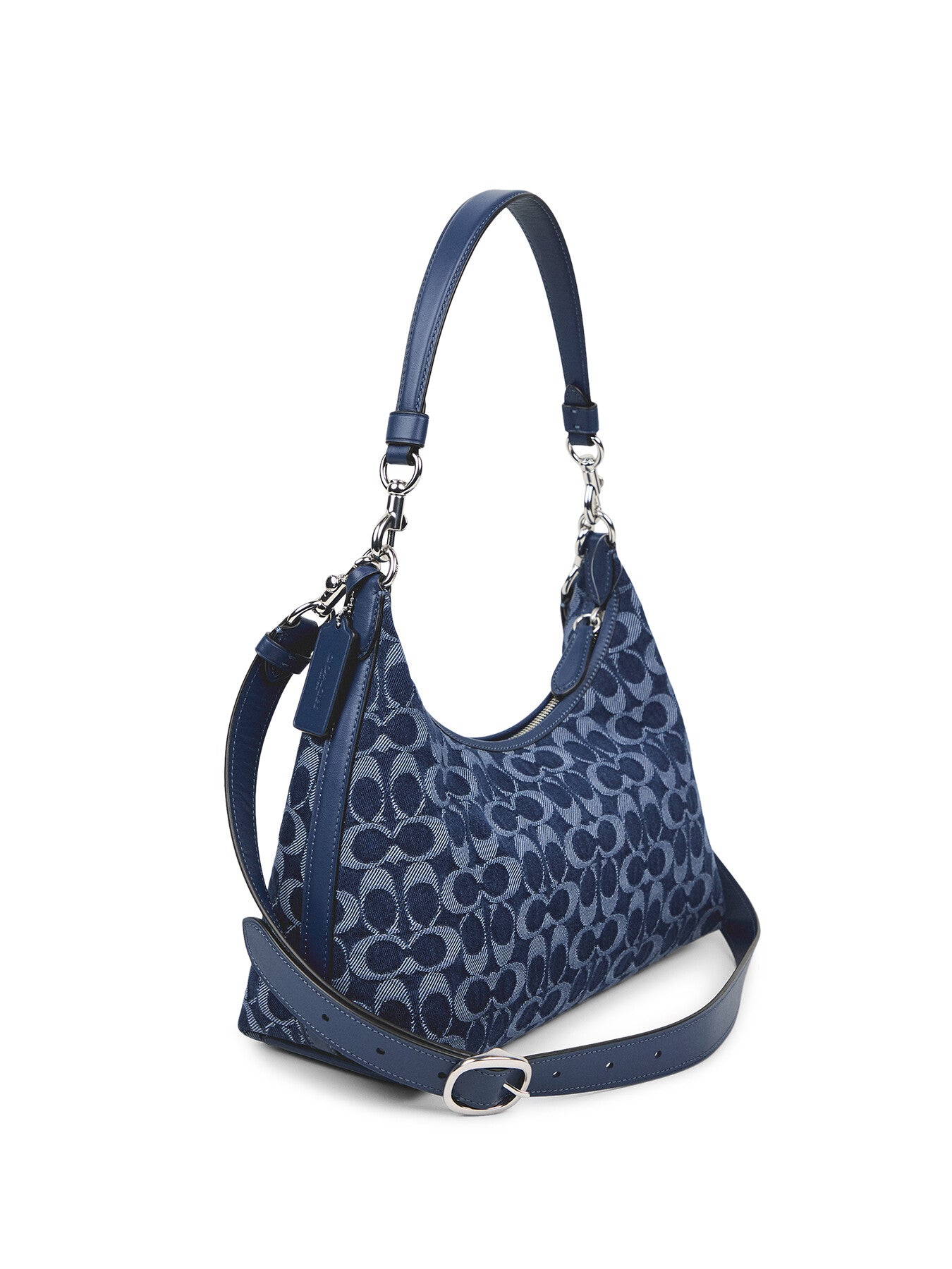 Washed Denim Signature Juliet Shoulder Bag