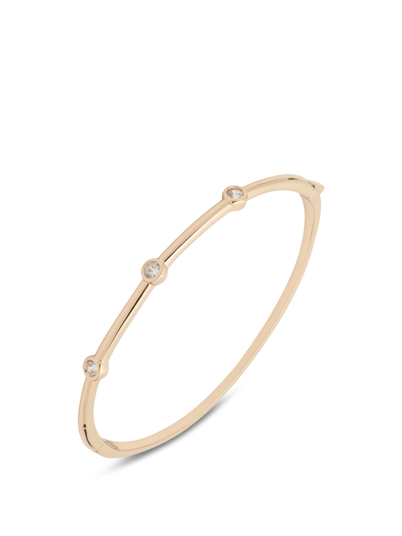 Silver Tone Hinge Bangle