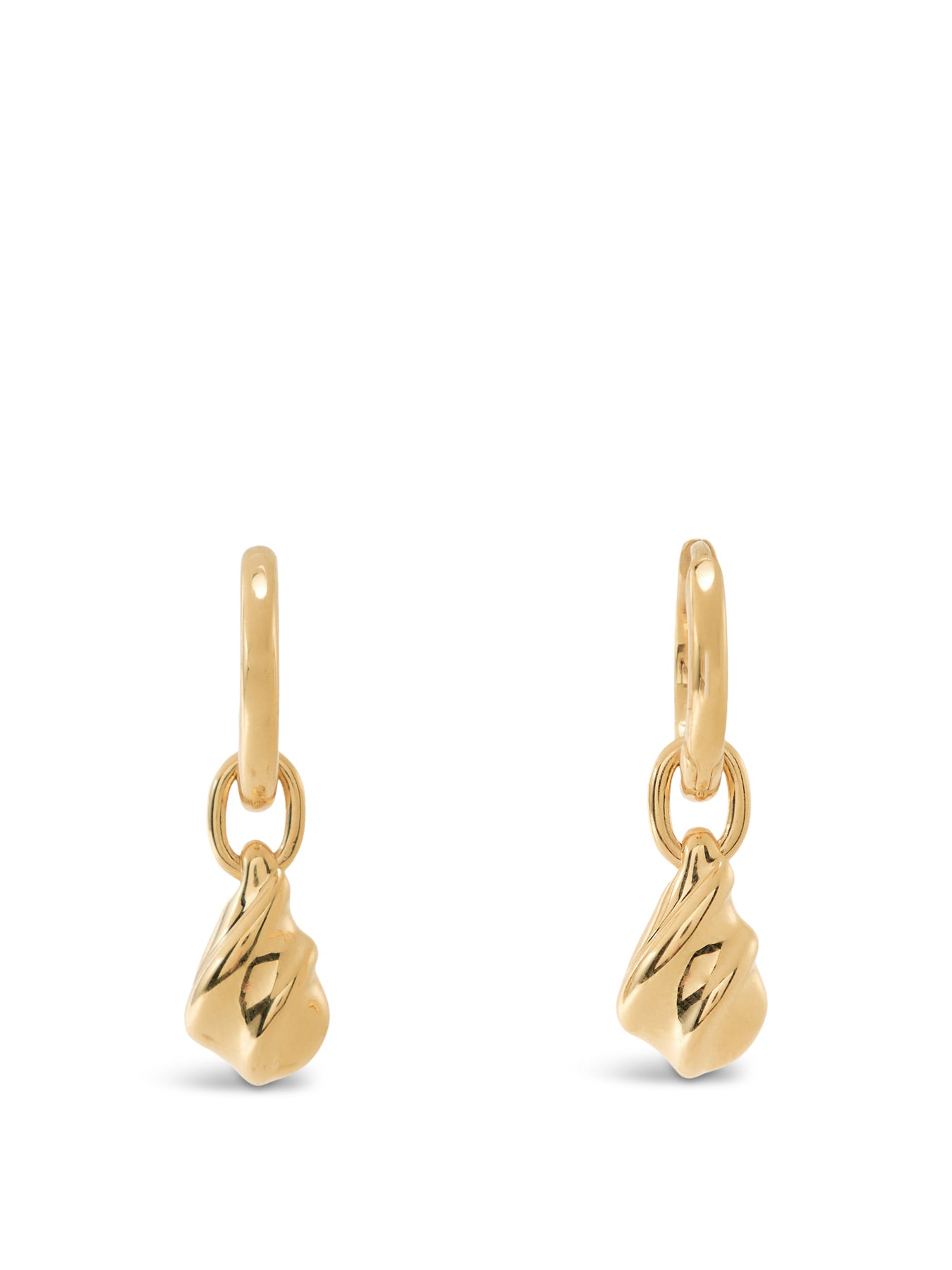 SAVI RIDGE DROPLET CHARM EARRINGS