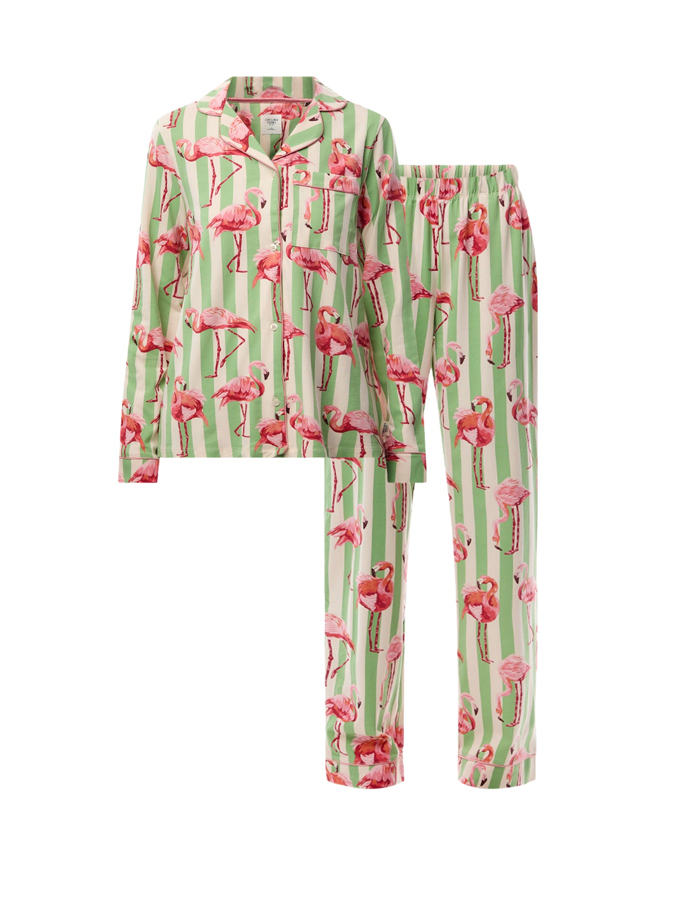 Flamingo Stripe Long Set