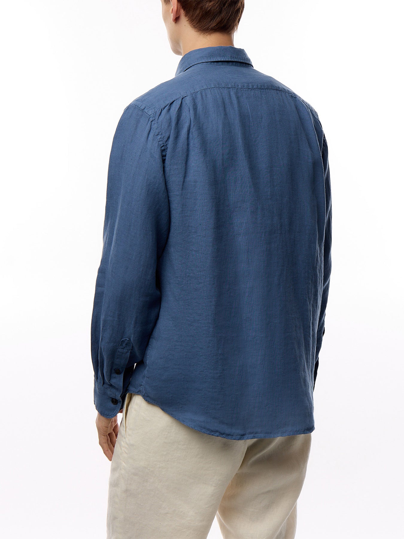 Two Pocket  Linen Play Pat Woven Shirt