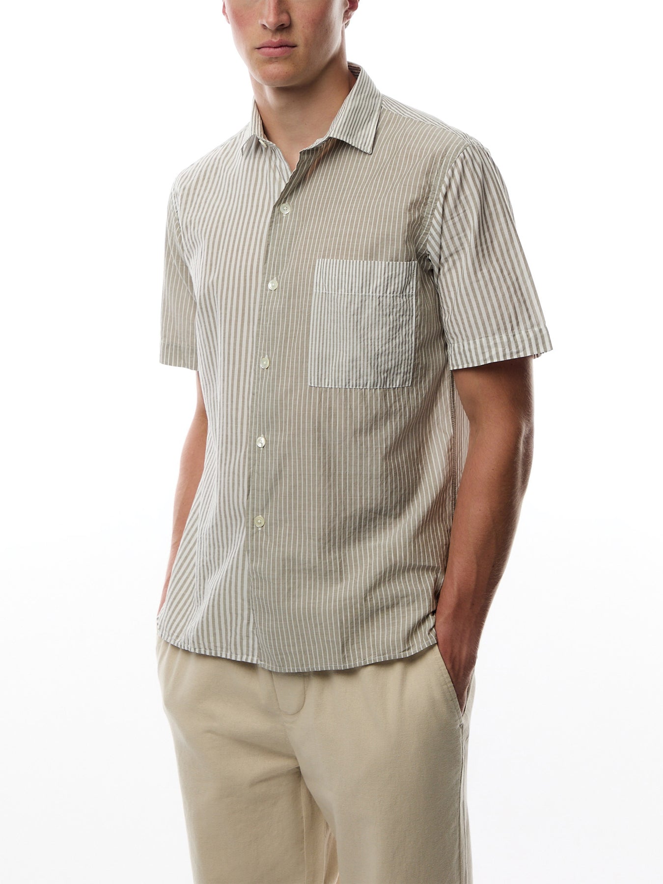 Mussoletta Washed Paul Pat Men Woven Shirt