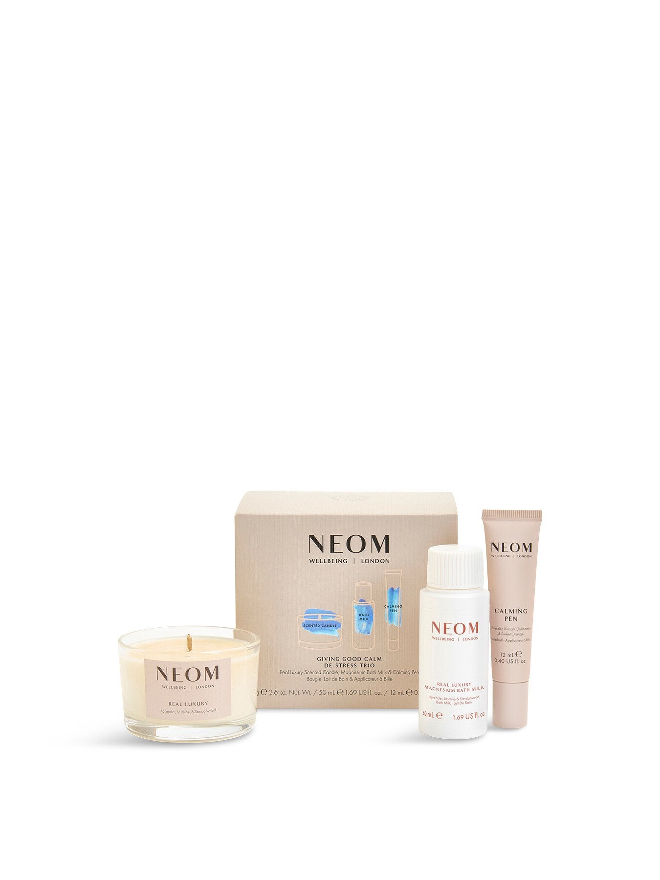 NEOM Wellbeing Giving Good Calm De Stress Trio