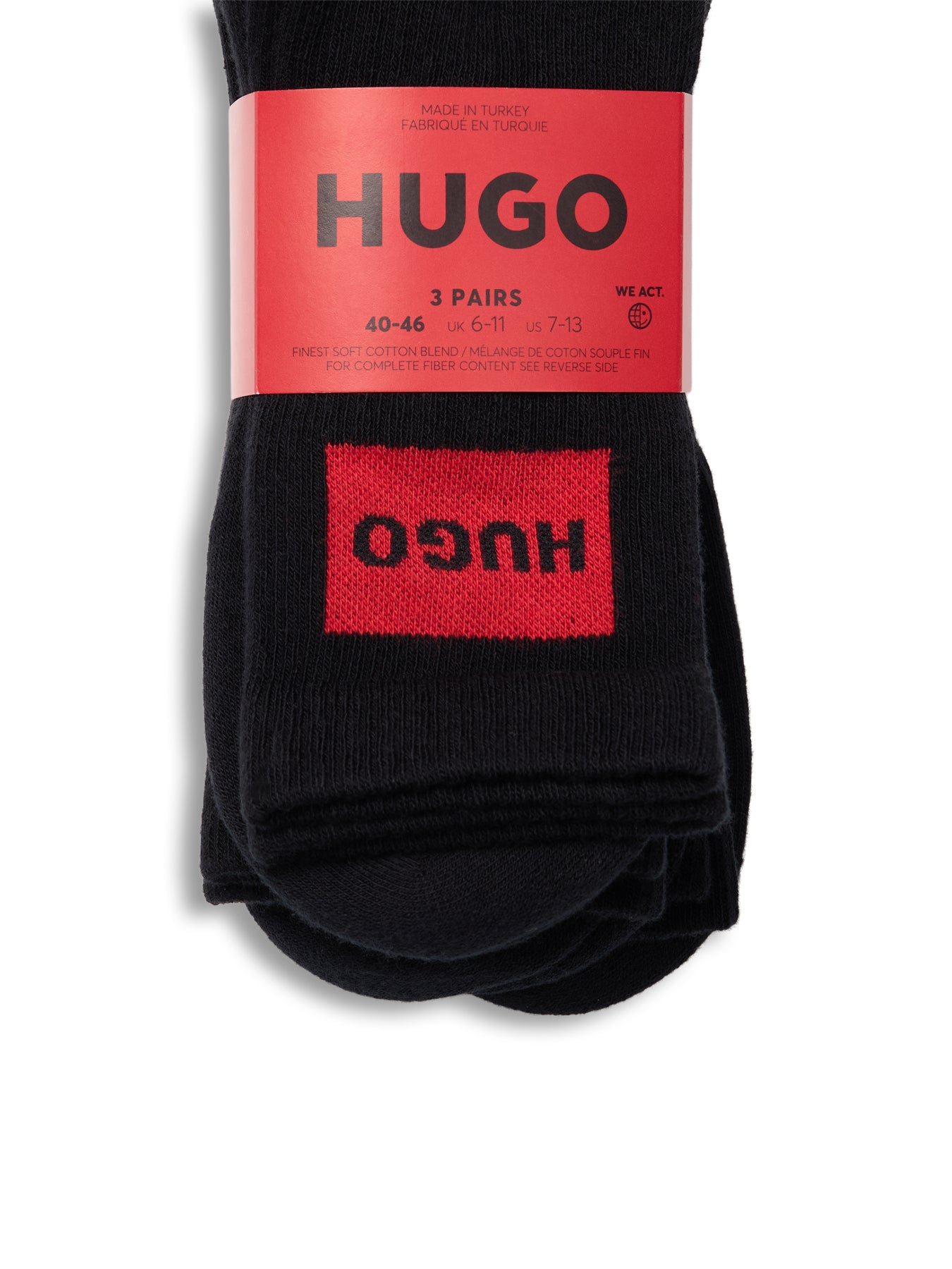 3P QS RIB LABEL Socks