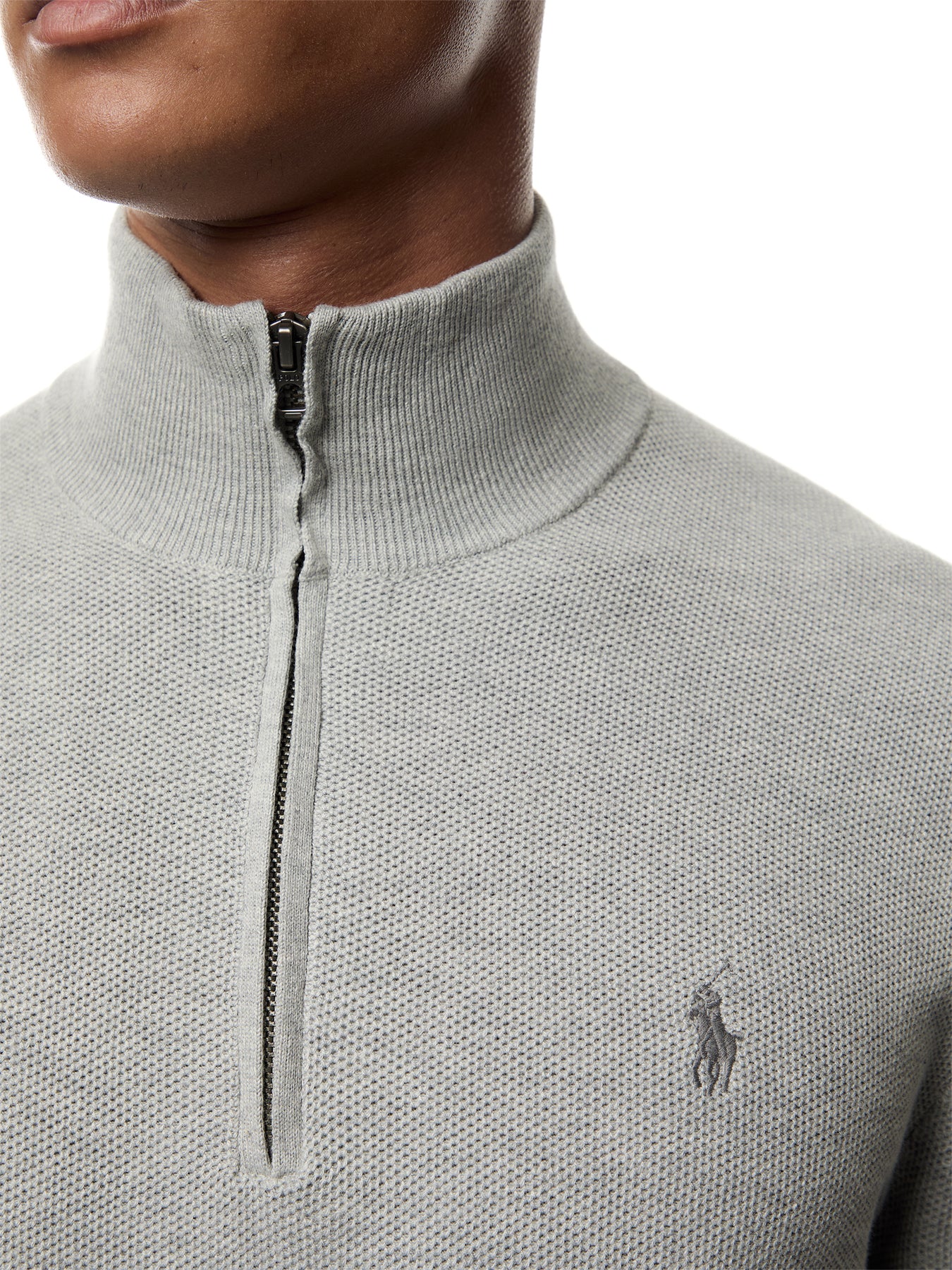 Textured Cotton 1/4 Zip