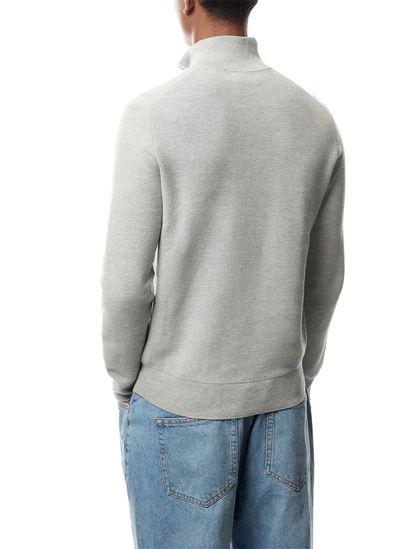 Textured Cotton 1/4 Zip