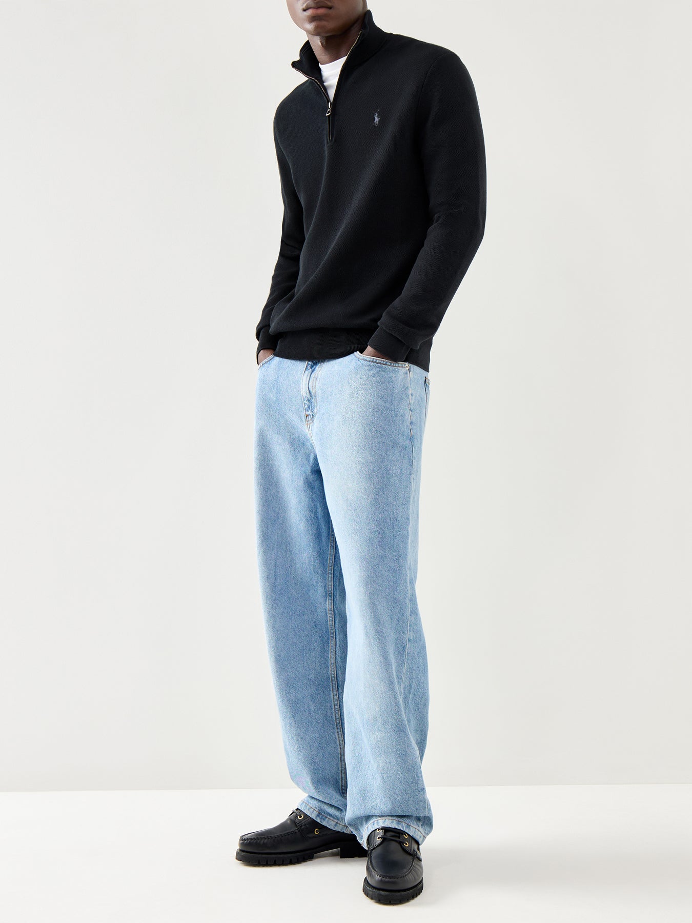 Textured Cotton 1/4 Zip