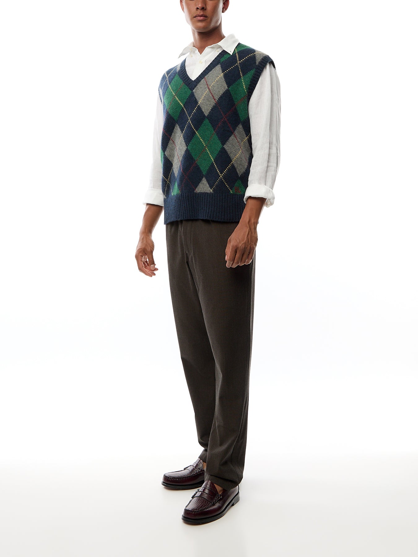Argyle Sleeveless Knit