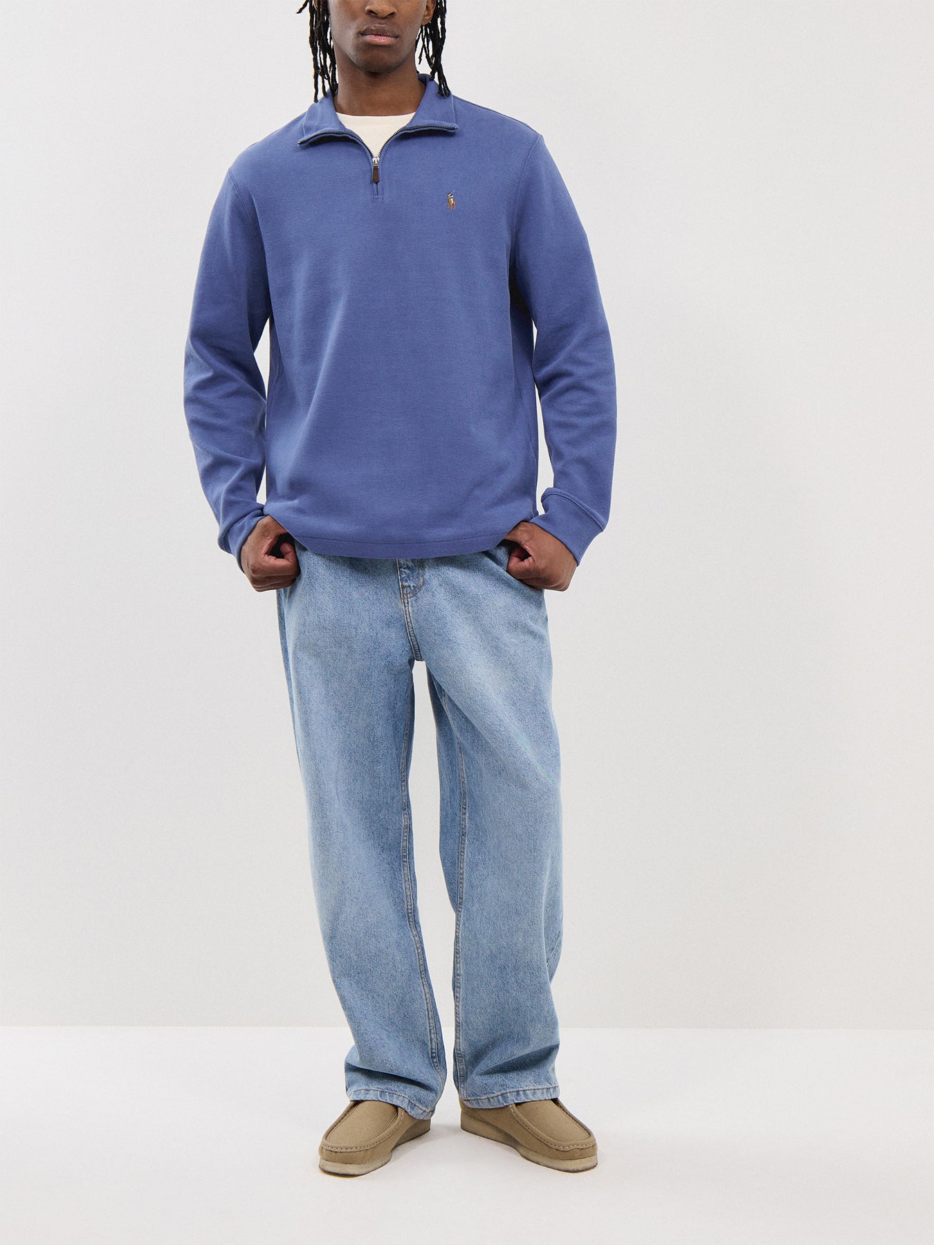1/4 Zip Jacquard Sweatshirt