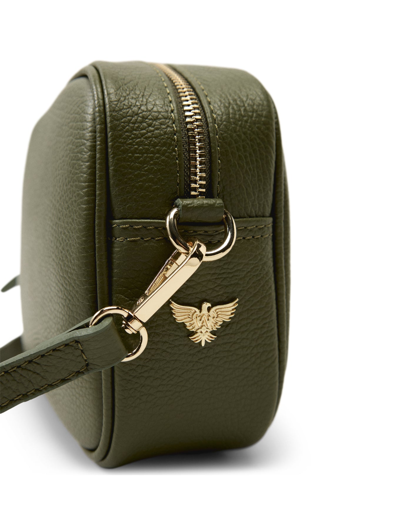 The Tassel Olive Green Leather Crossbody Bag