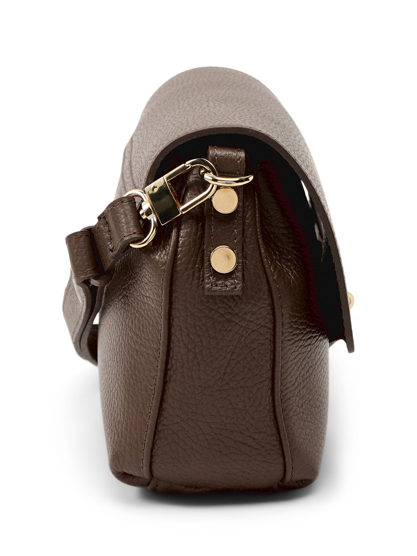 The Maddie Midi Chocolate Leather Bag - Main Image