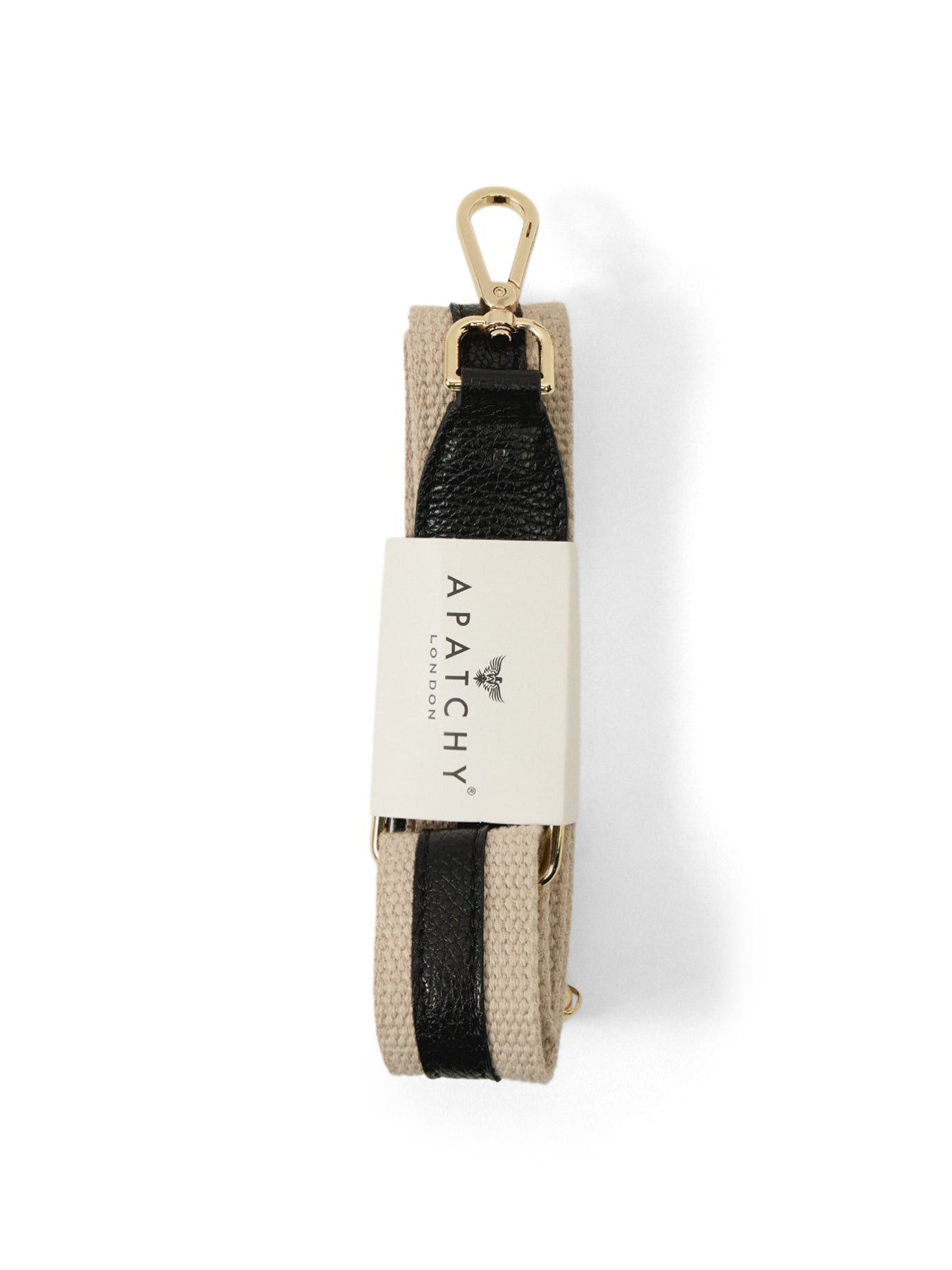 Black Leather and Canvas Strap