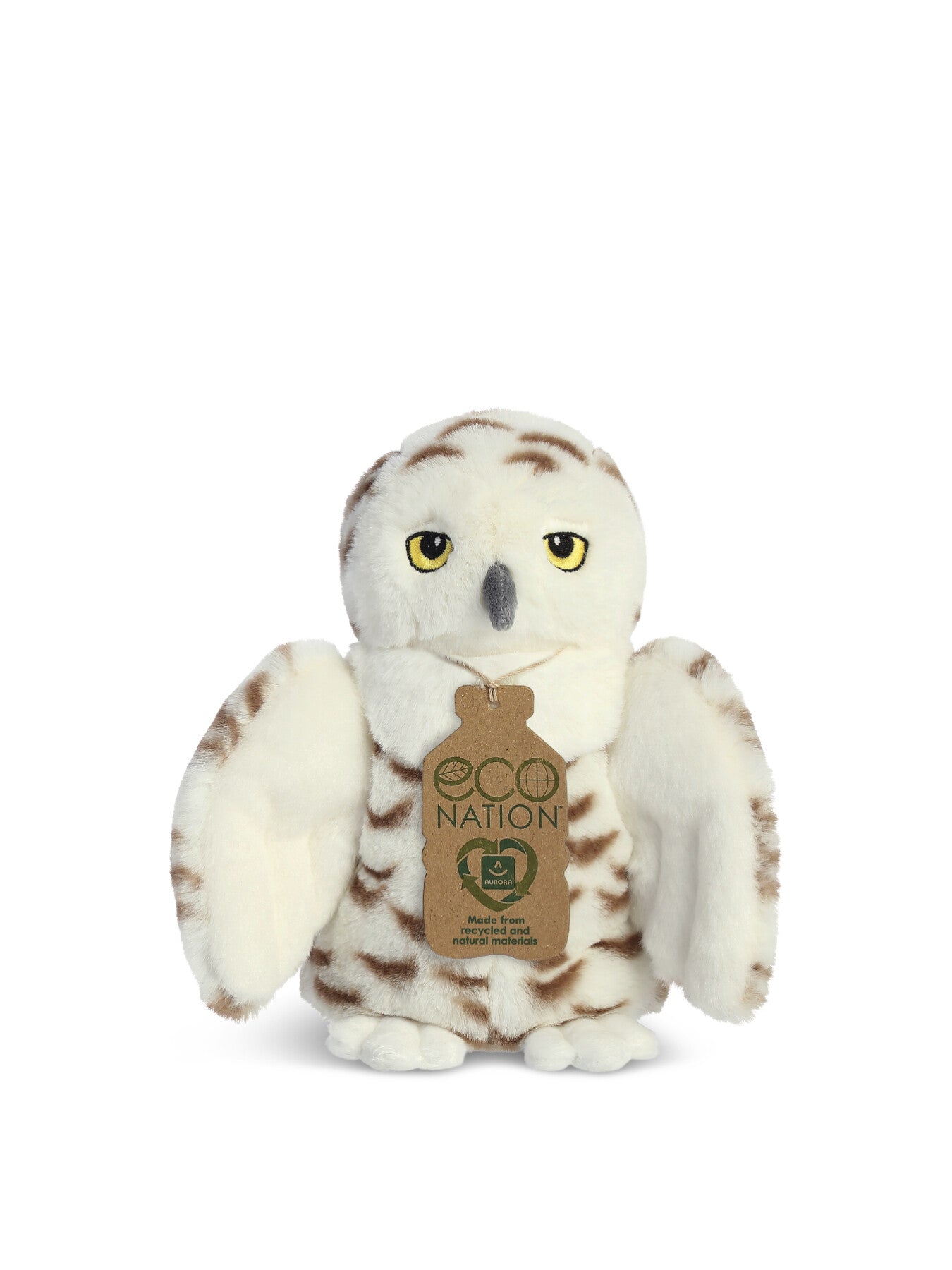 Eco Nation Snowy Owl 8In