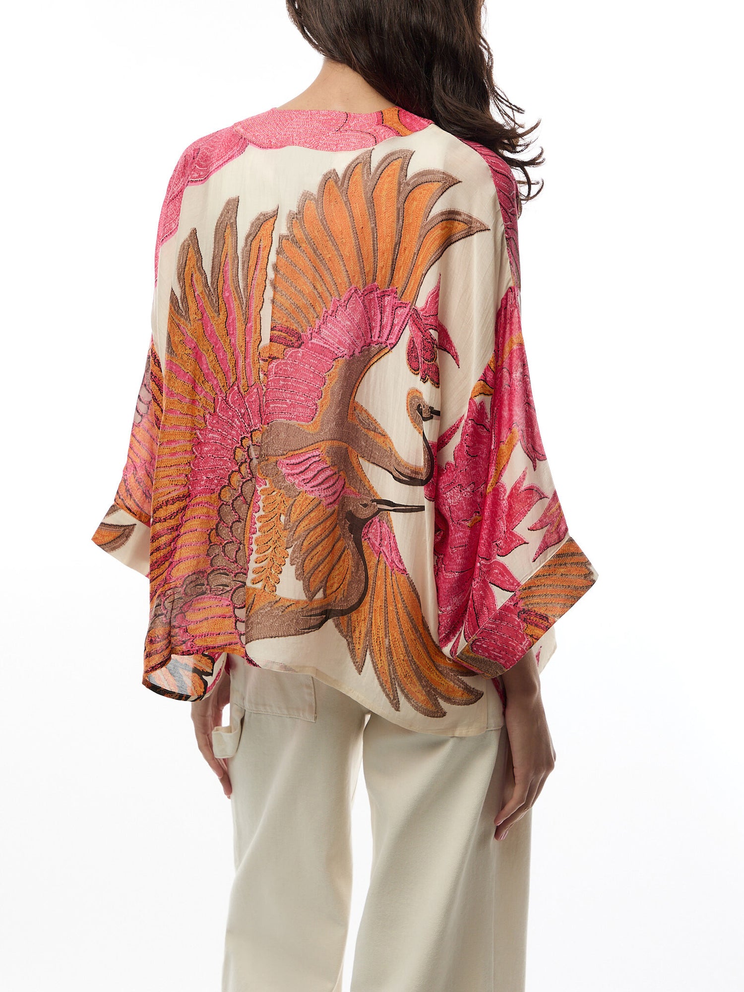 Crane Ecru Kimono