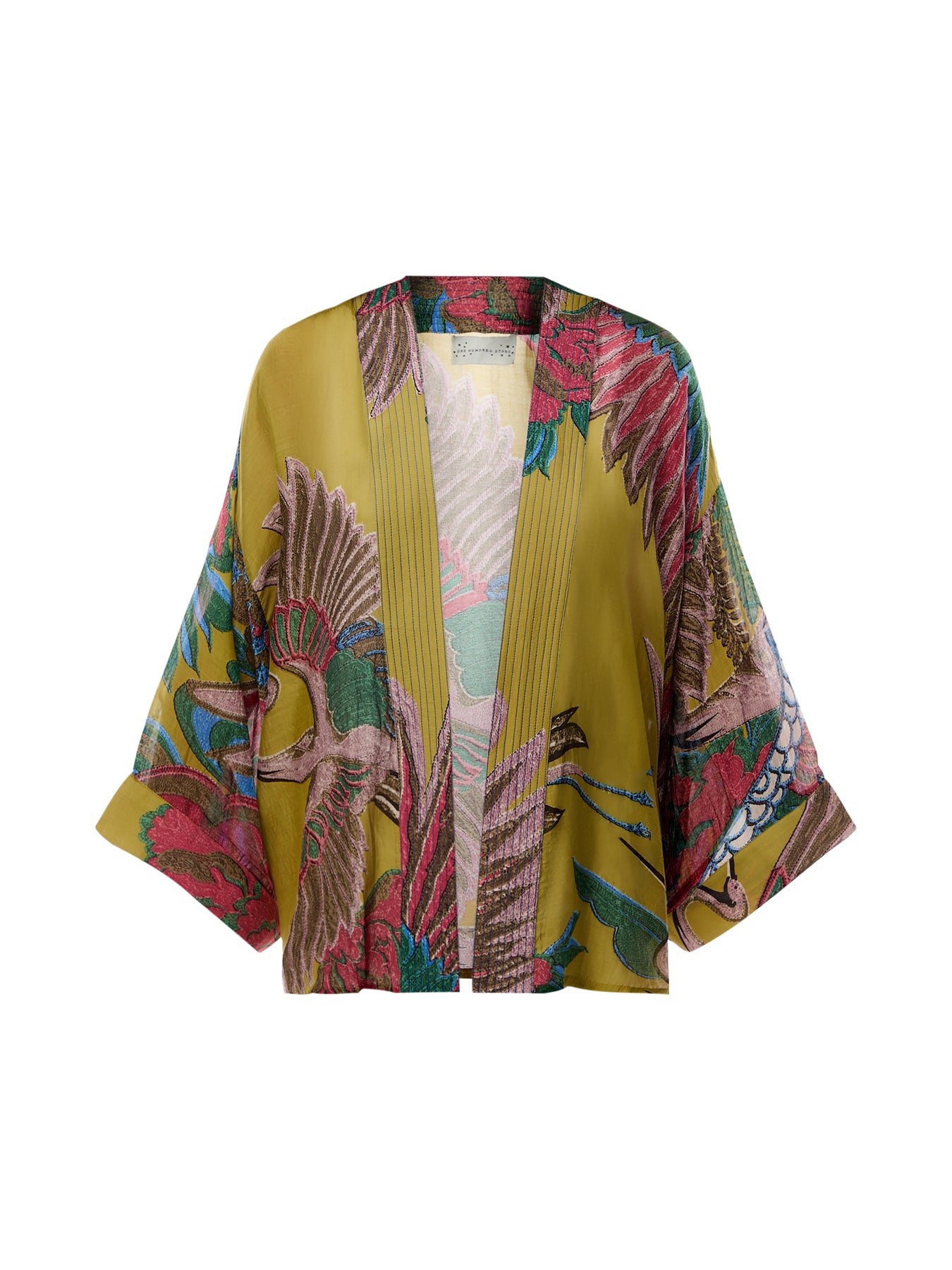 Crane Olive Kimono