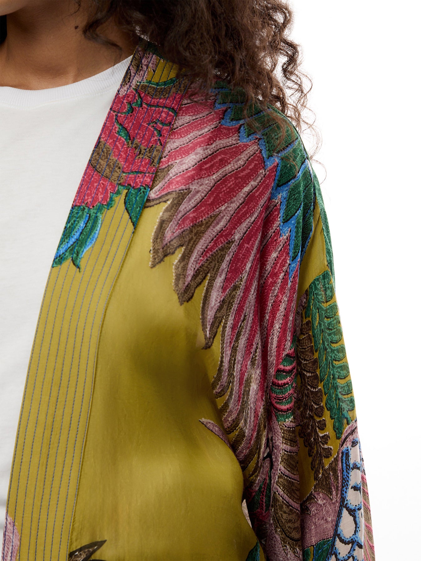 Crane Olive Kimono