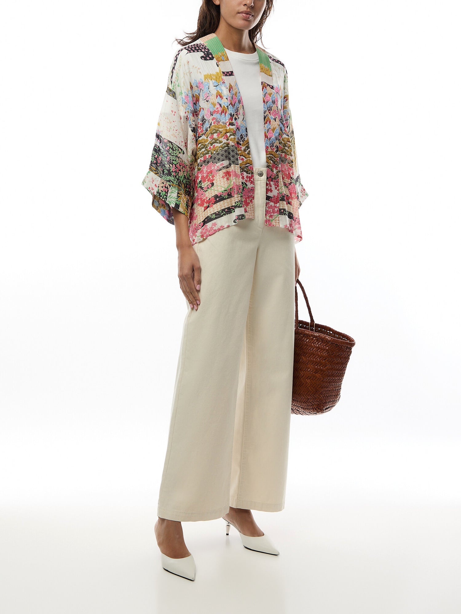 Spring White Kimono