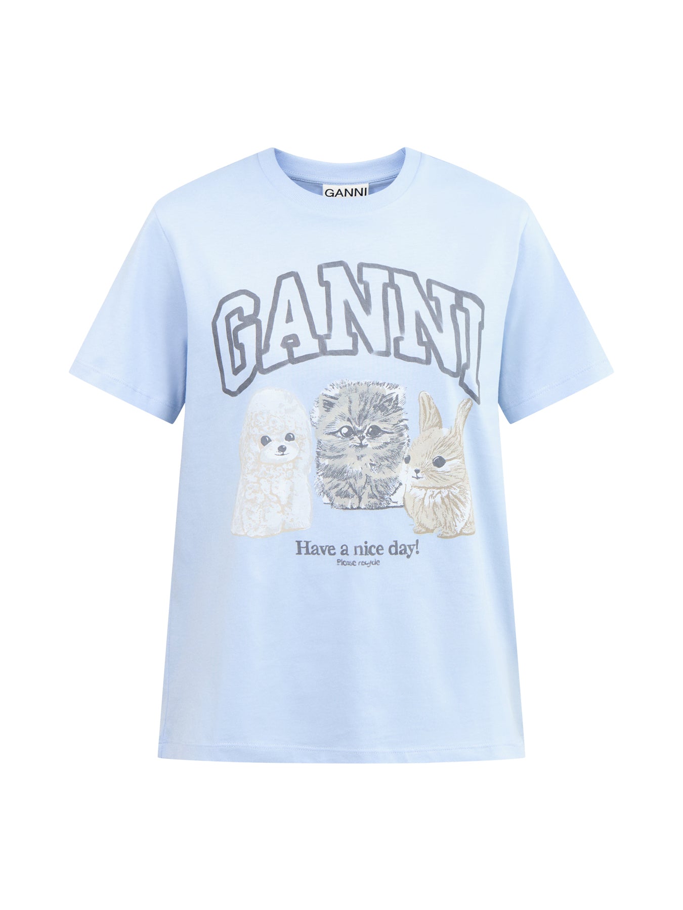 Basic Cotton Jersey Animals Relaxed T-shirt
