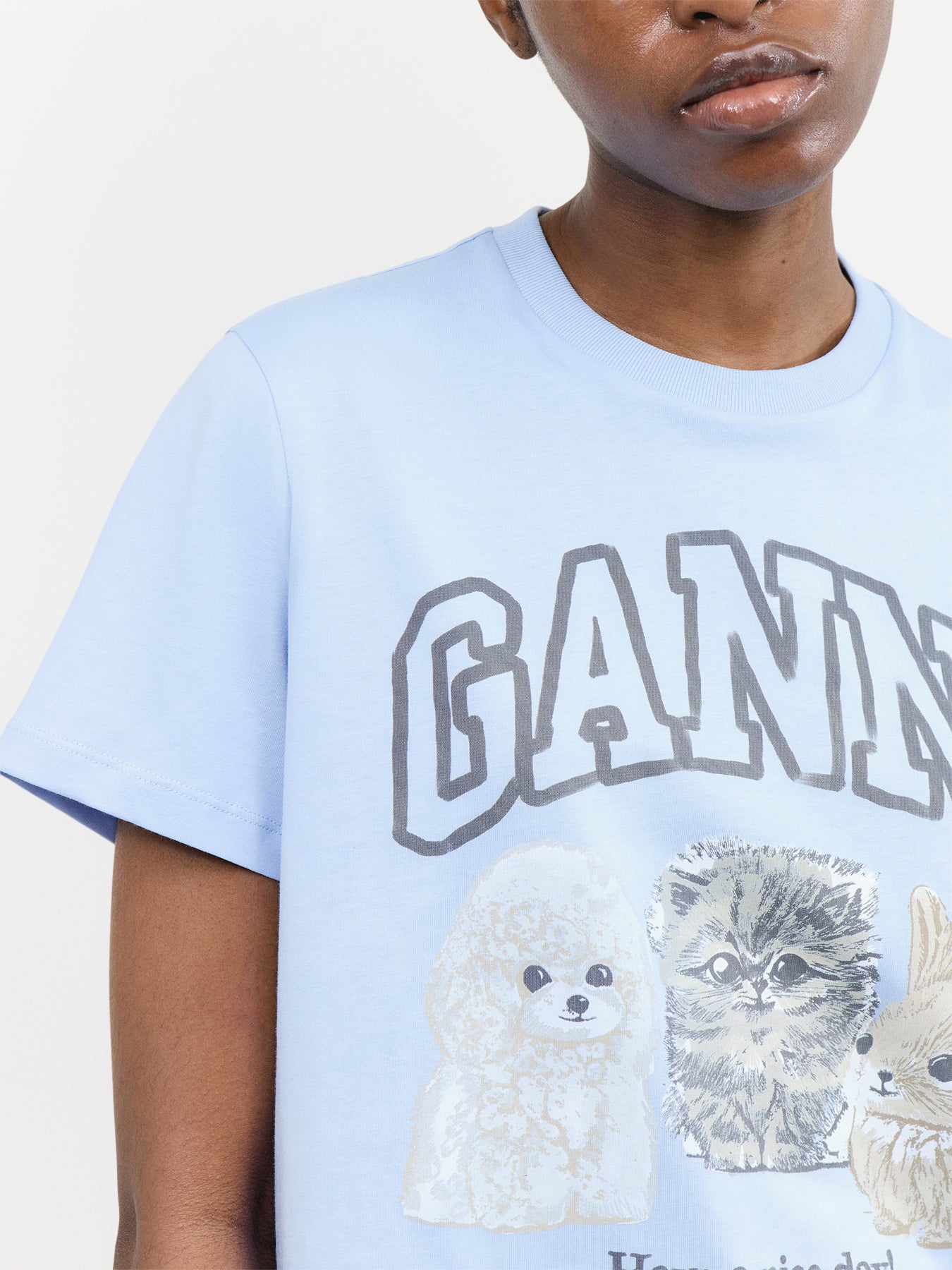 Basic Cotton Jersey Animals Relaxed T-shirt