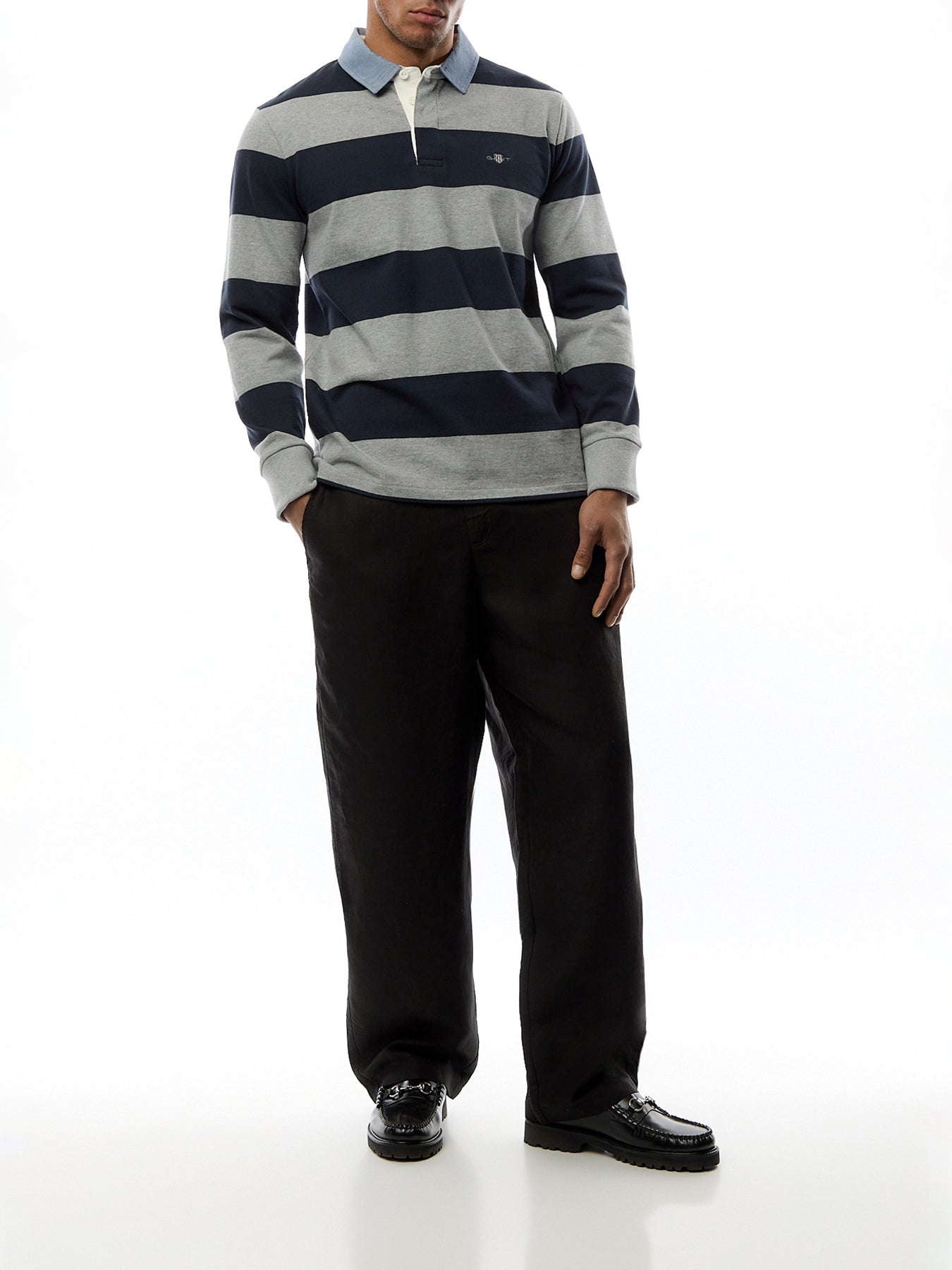Chambray Stripe Heavy Rugger Rugby