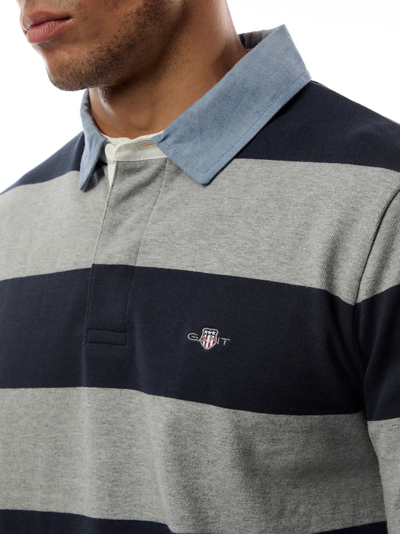 Chambray Stripe Heavy Rugger Rugby