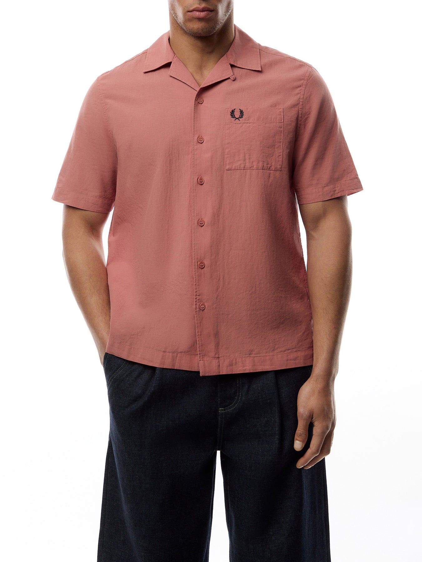 Lightweight Texture Short Sleeves Shirt