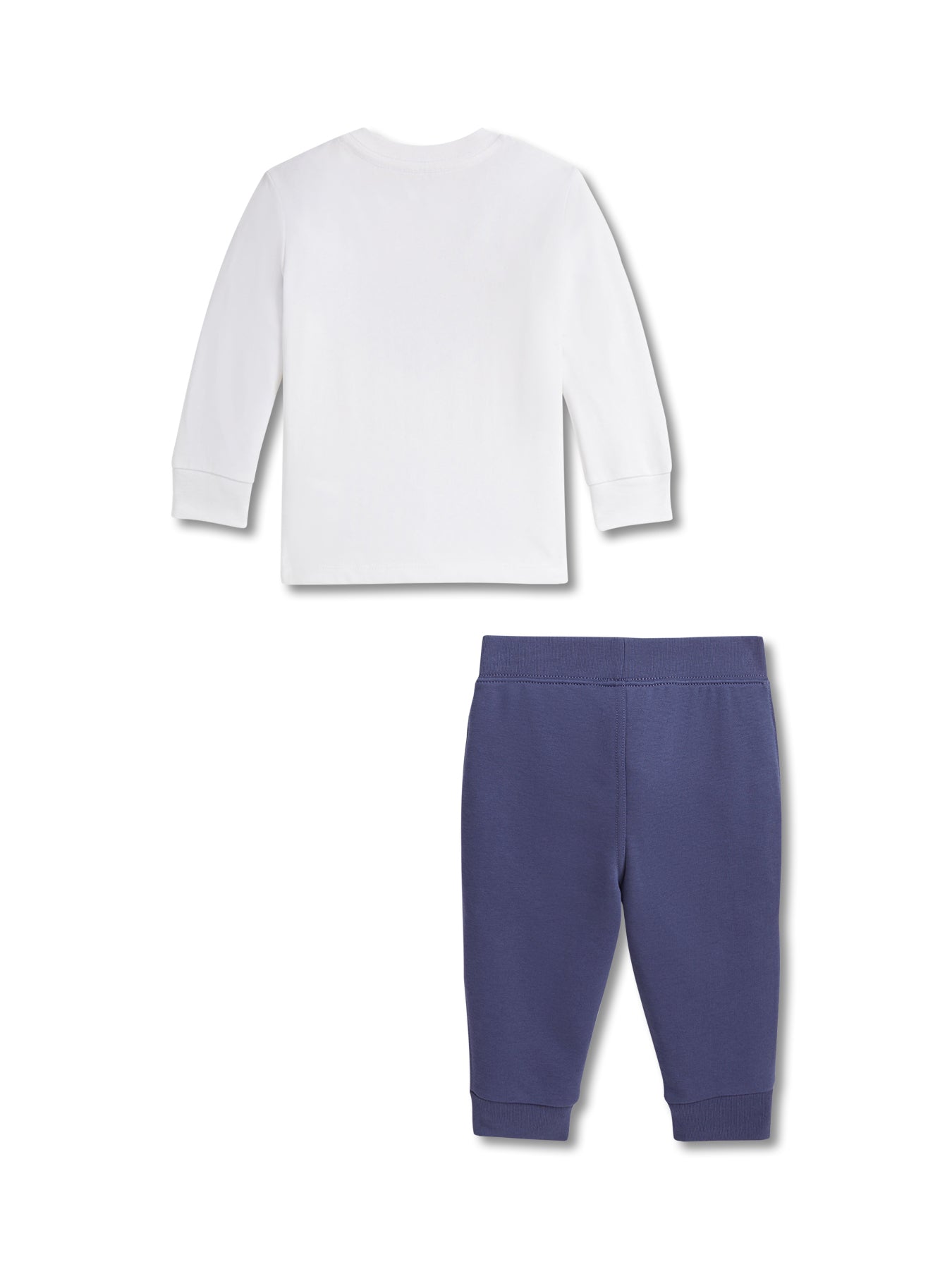 Cotton White Long Sleeve Top and Pants Set