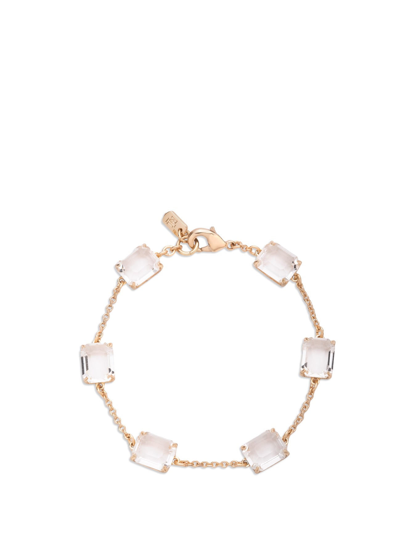 Multi Stone Flex Gold Crystal Bracelet