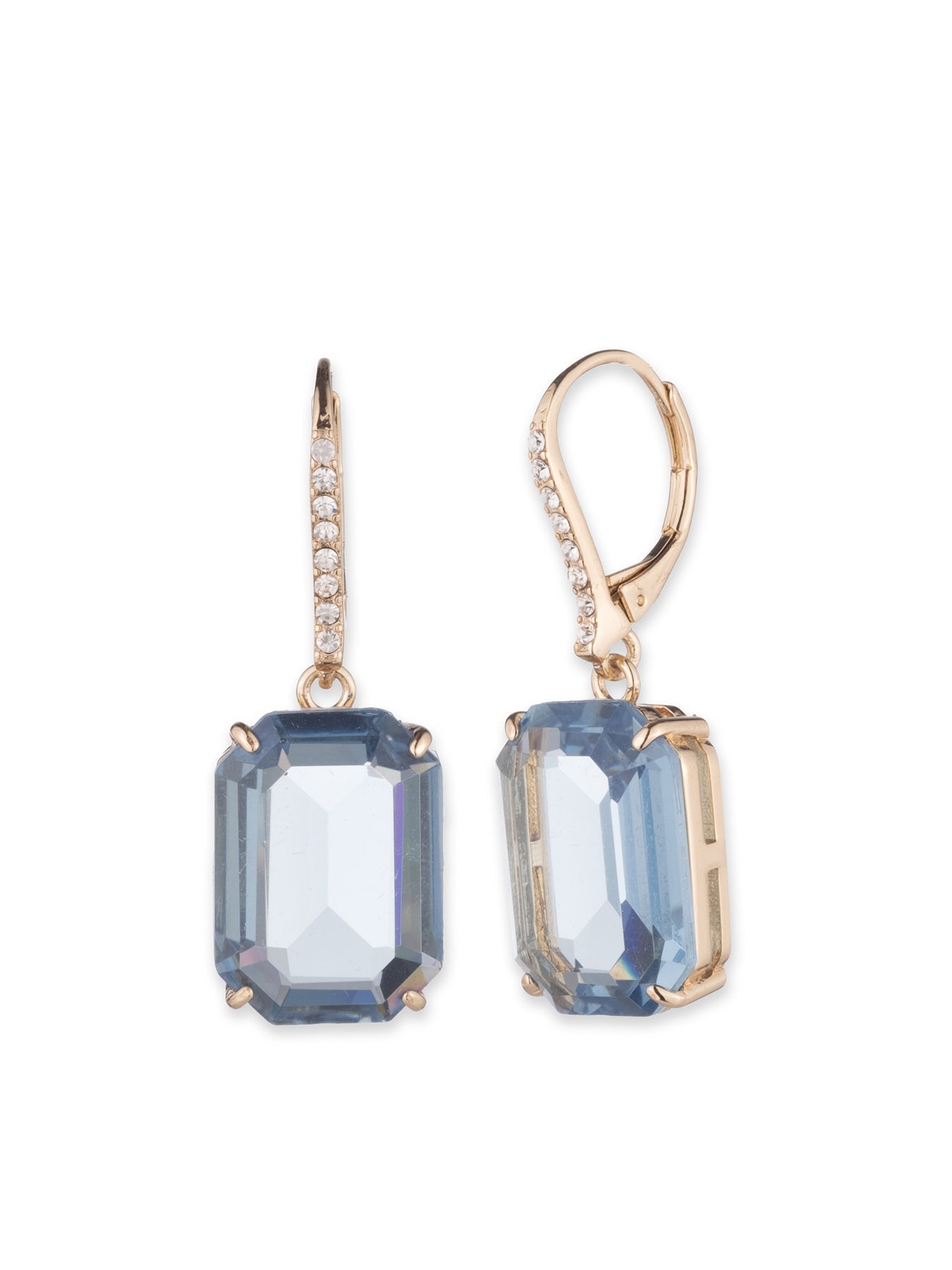 Pe Stone Drop Gld/Lt Sapp Earrings