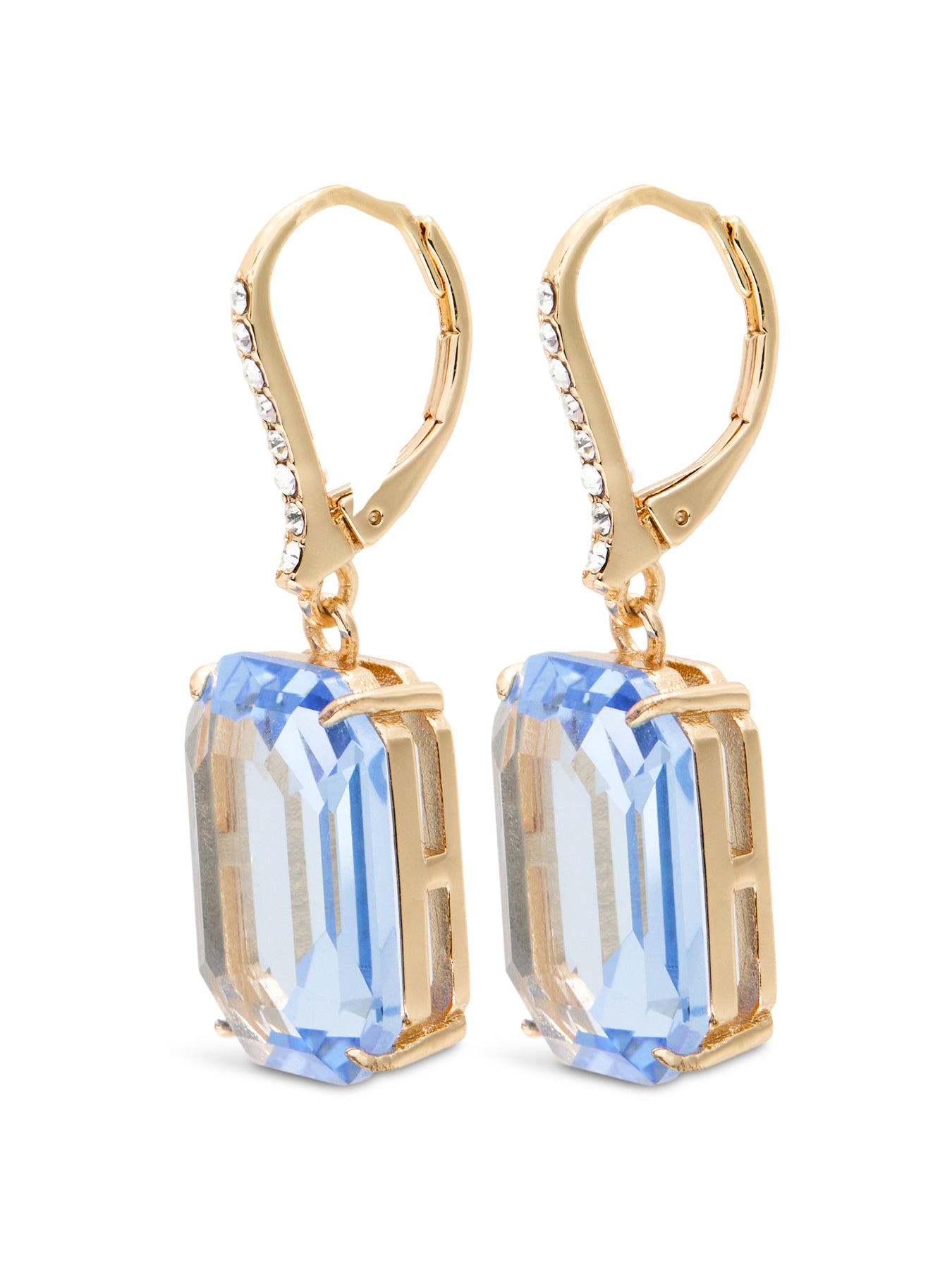 Pe Stone Drop Gld/Lt Sapp Earrings