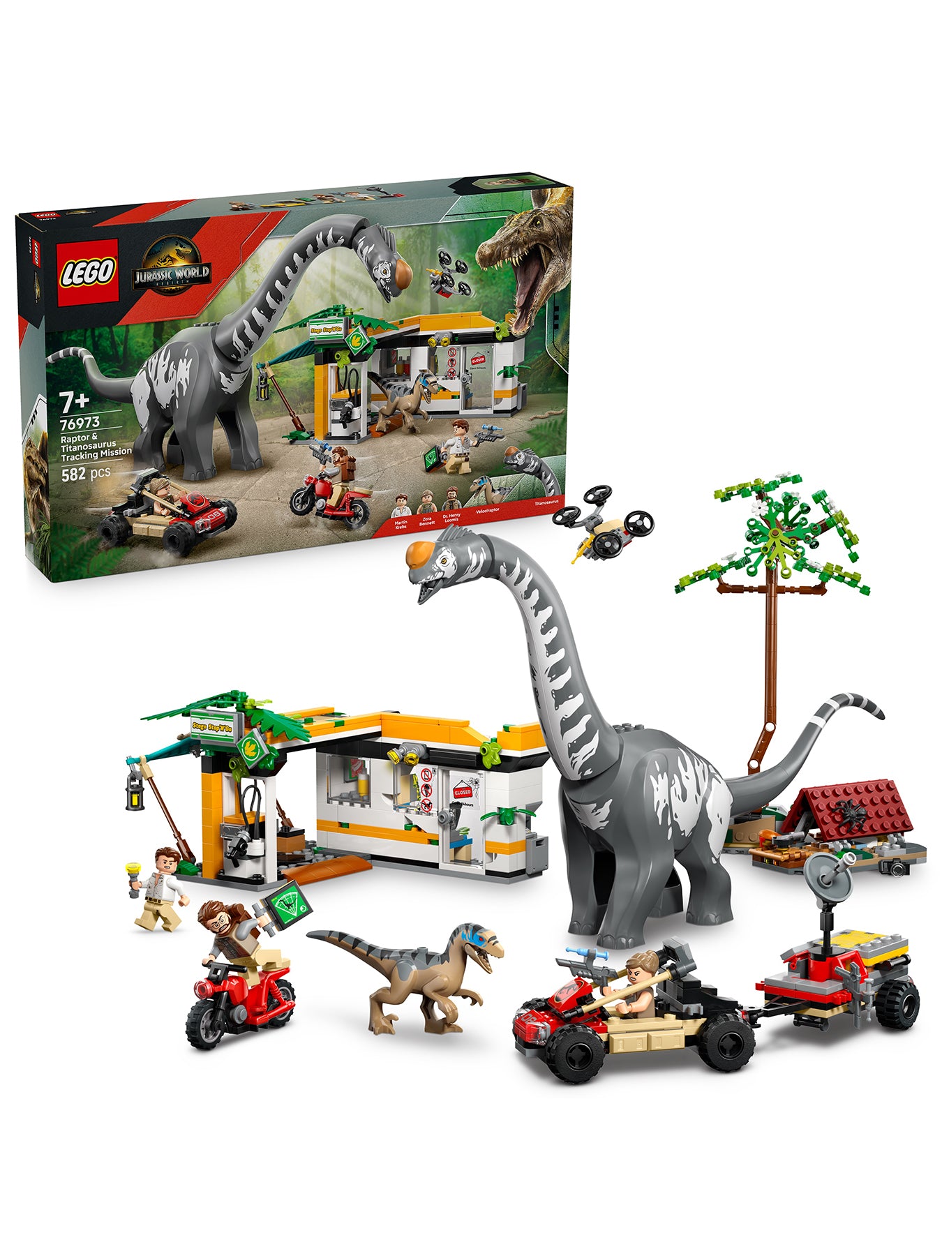 Jurassic World Raptor & Titanosaurus Tracking Mission 76973