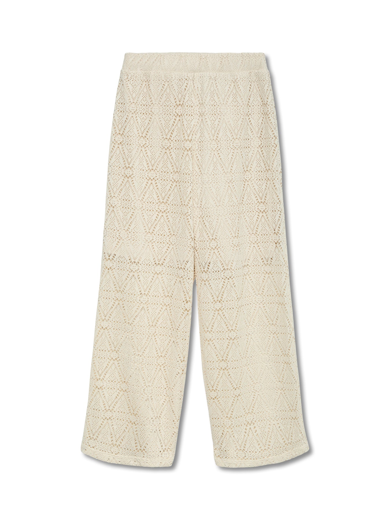 Crochet Embroidered Wide Leg Pants