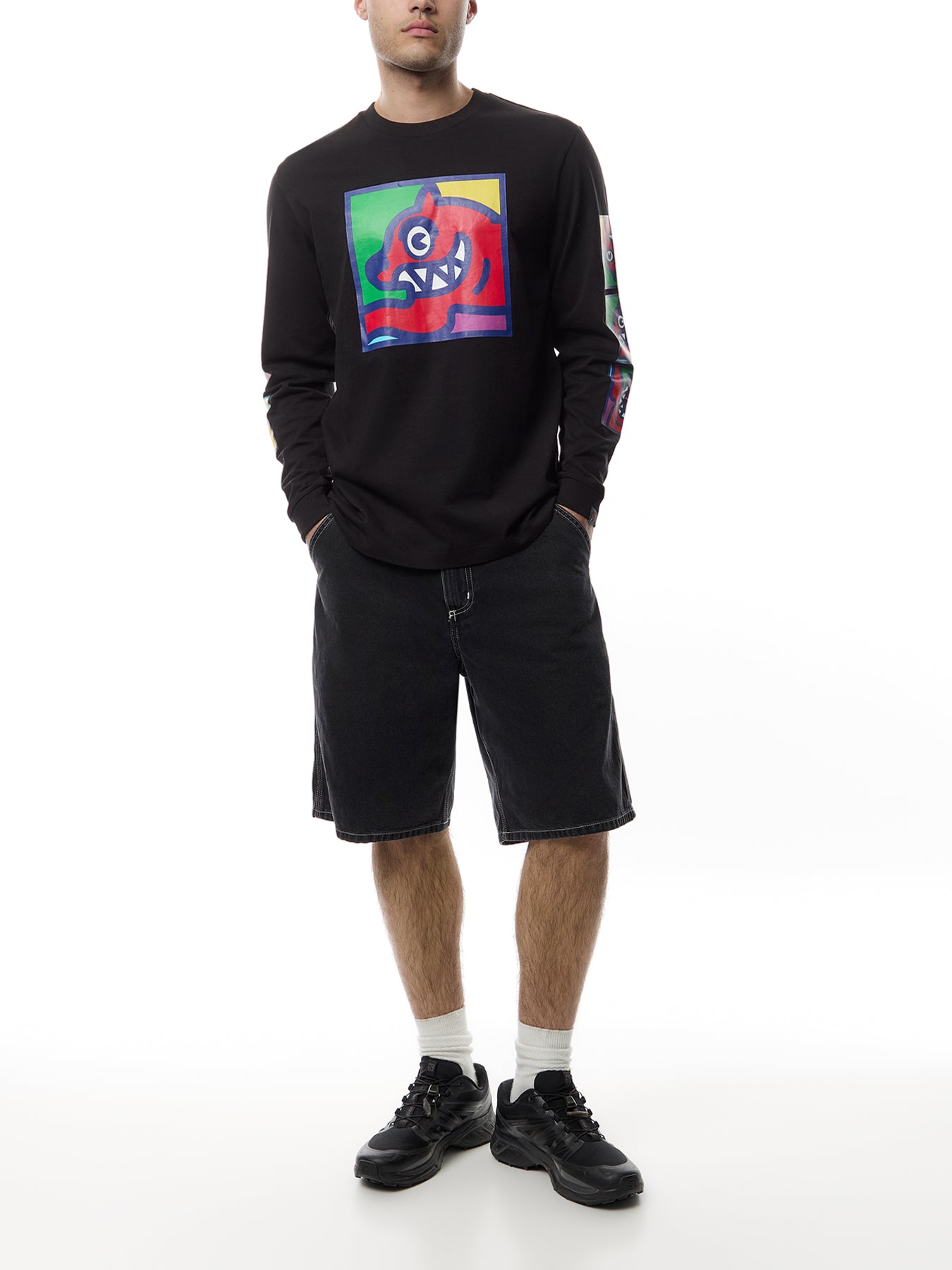 Pop Art Running Dog L/S T-Shirt