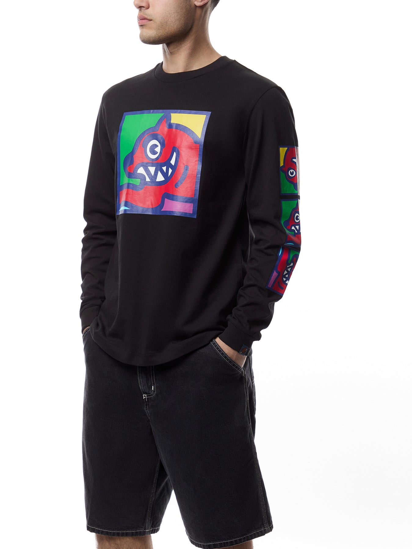 Pop Art Running Dog L/S T-Shirt
