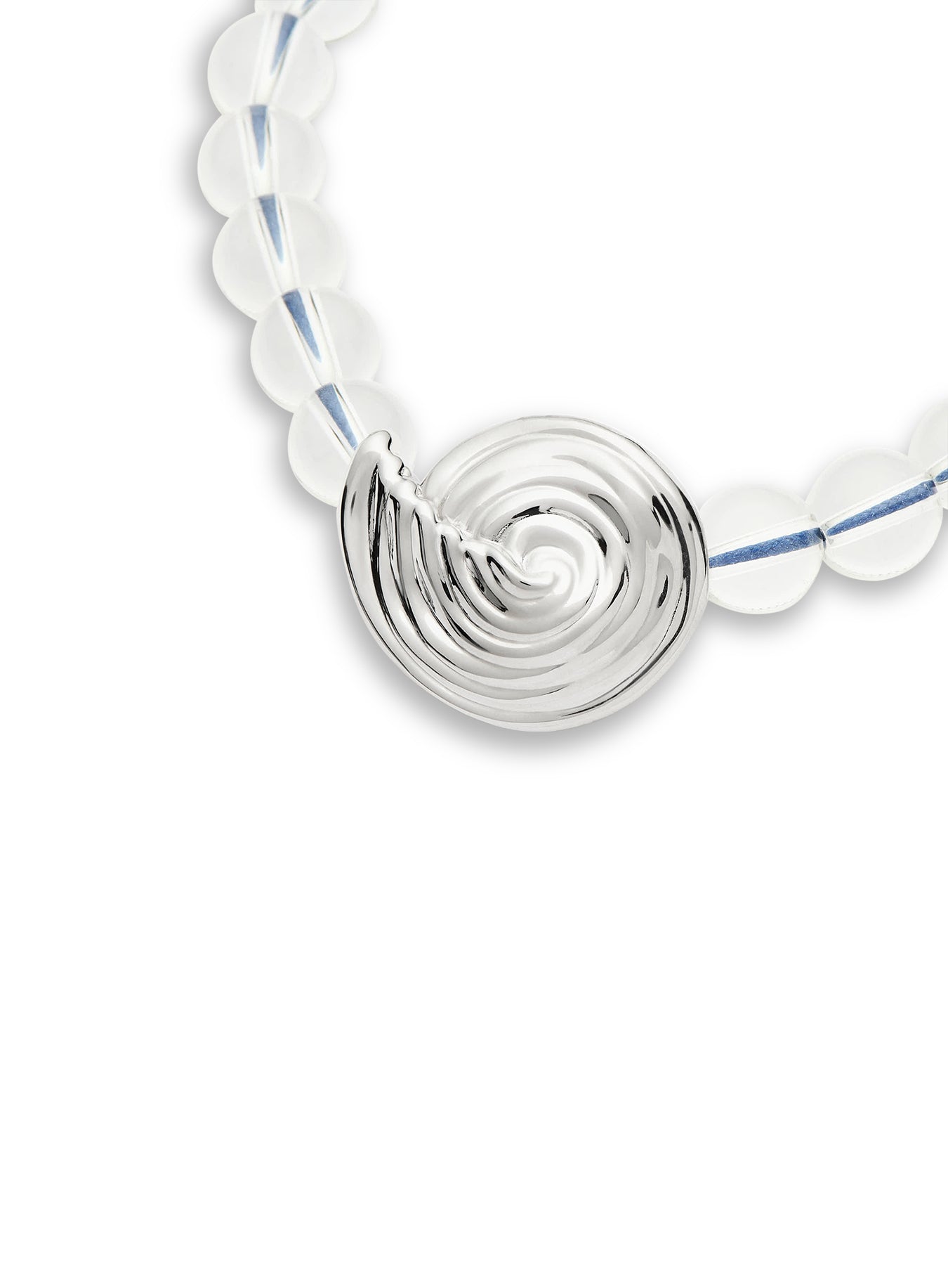 Spiral Beaded Pendant Necklace