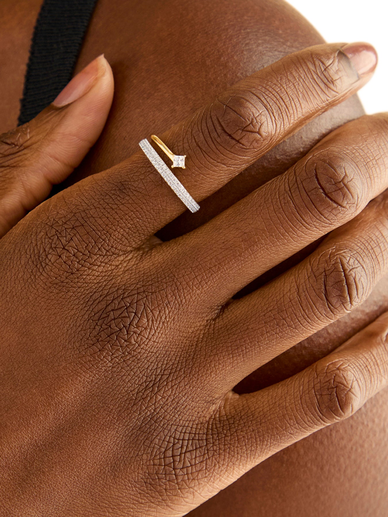 Crystal Spiral Ring