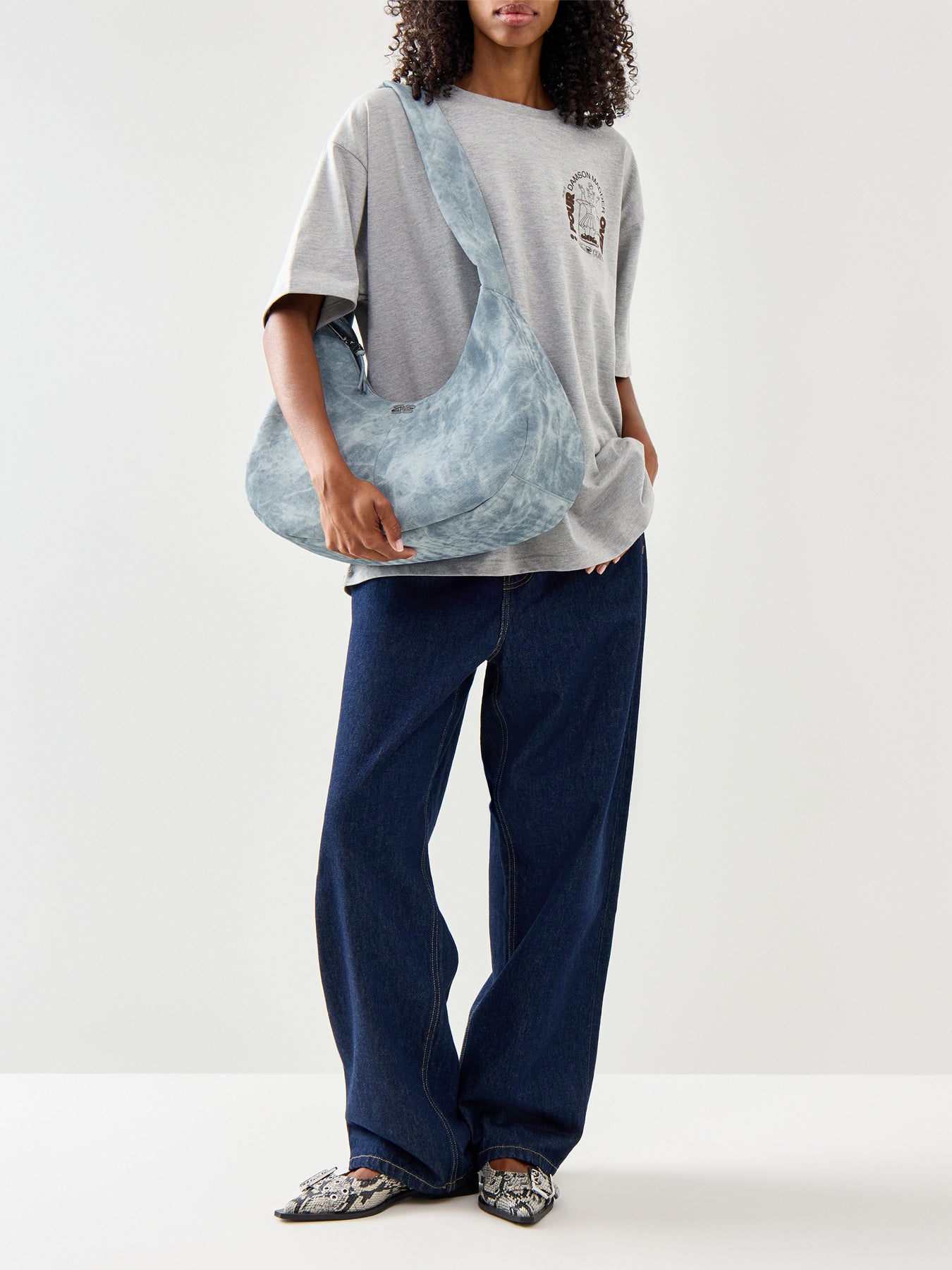Ganni Bou Bag Hobo Medium Bleached